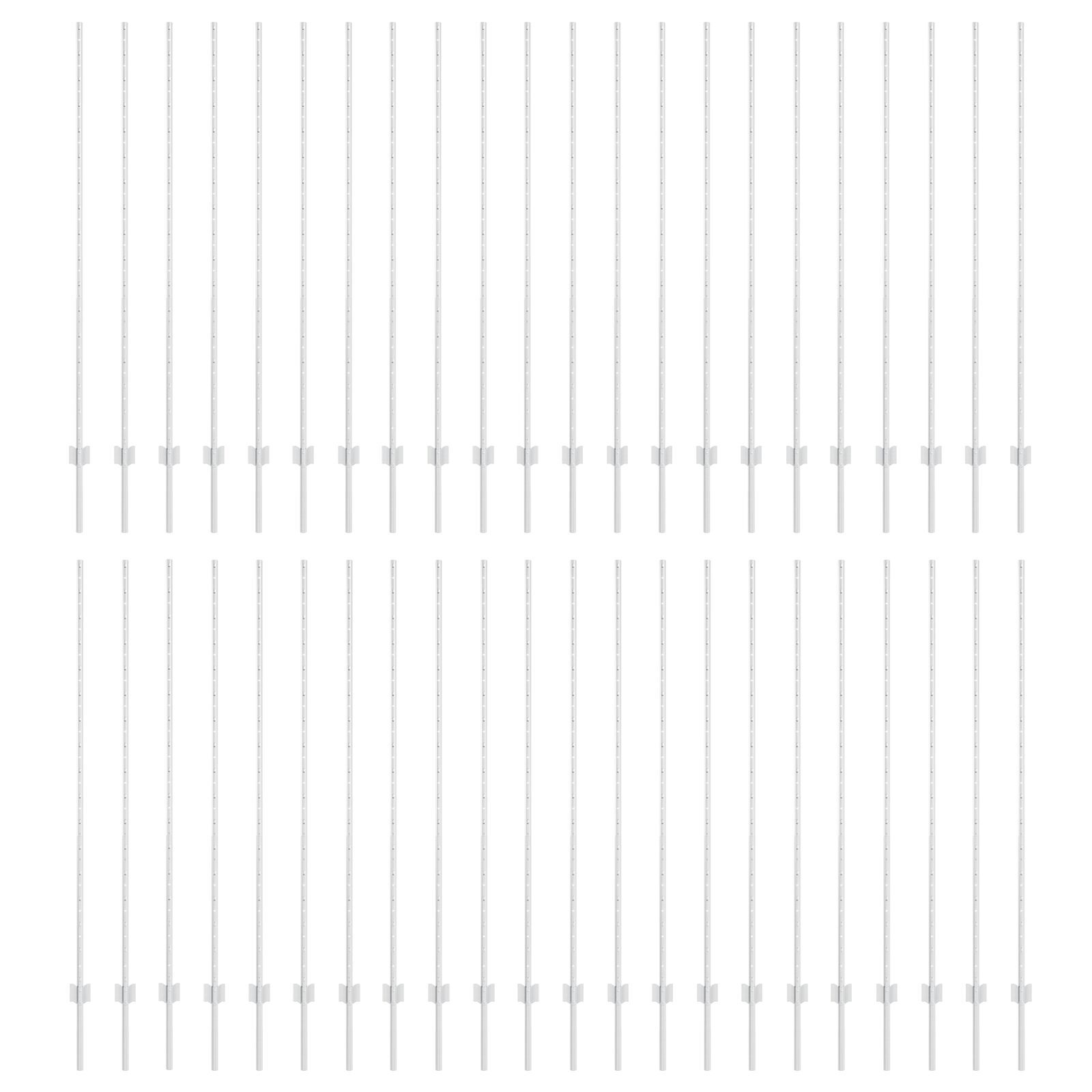 vidaXL Stâlpi de gard argintii 44 pcs Argintiu 160 x 4 x 4 cm. vidaXL Stâlpi de gard argintii 44 pcs Argintiu 160 x 4 x 4 cm.