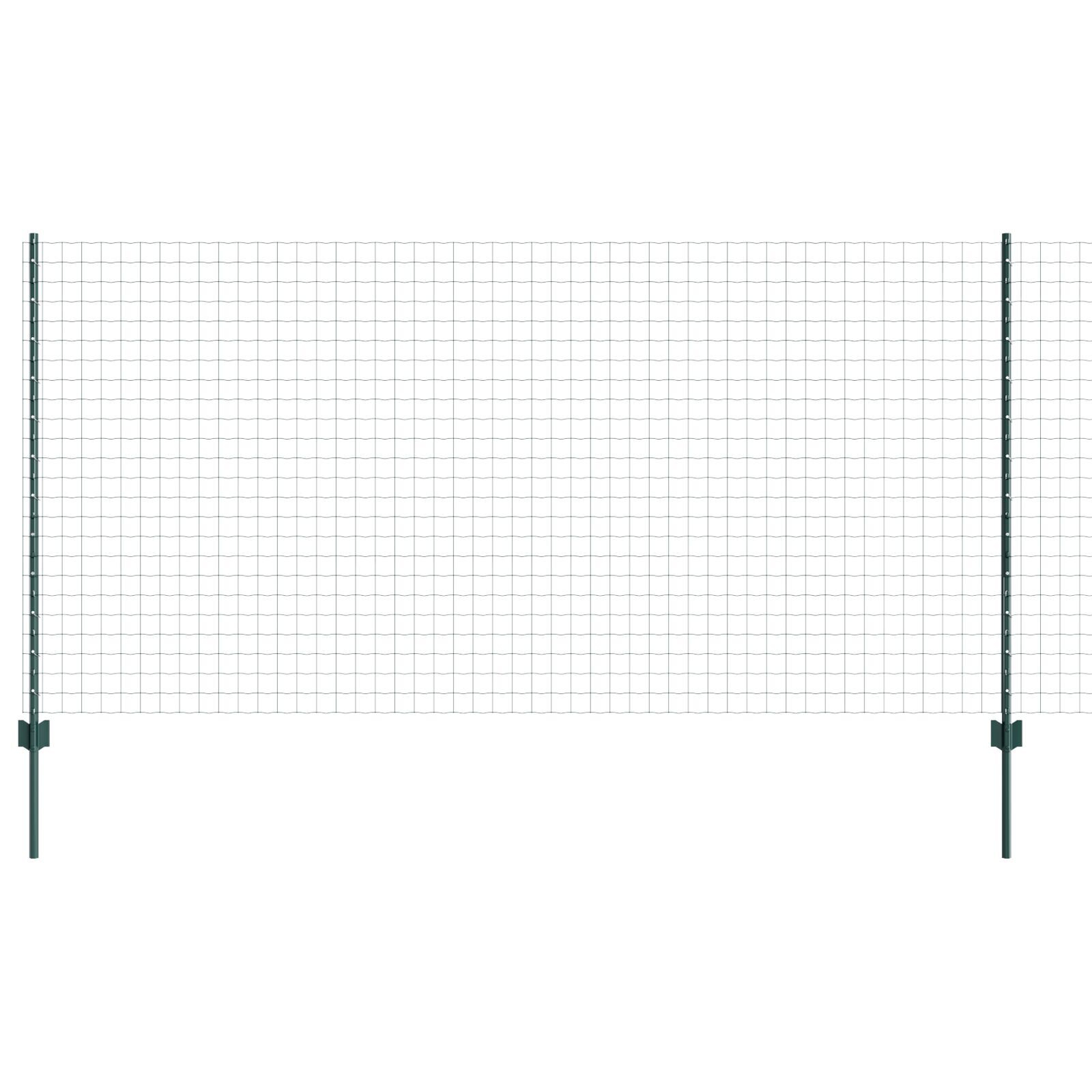 vidaXL Gard cu Stâlp Verde 1,2 x 10 m Oțel și PVC