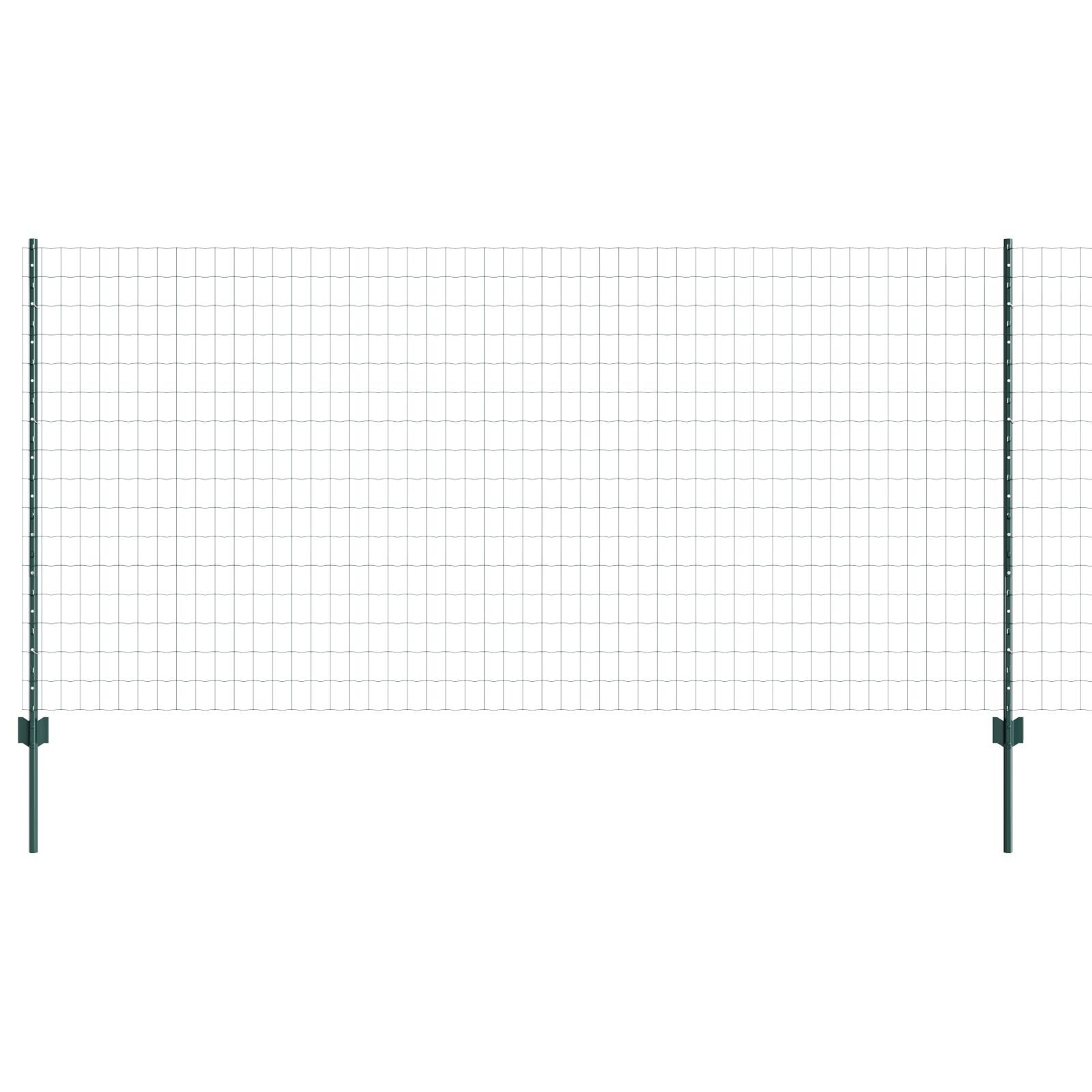 vidaXL Gard cu Stâlp Verde 1,2 x 10 m Oțel și PVC