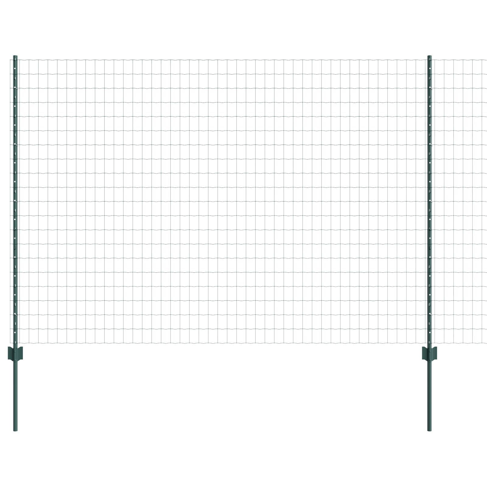 vidaXL Gard Euro cu 5 Stâlpi U Verde 1.6x10 m din Oțel vidaXL Gard Euro cu 5 Stâlpi U Verde 1.6x10 m din Oțel