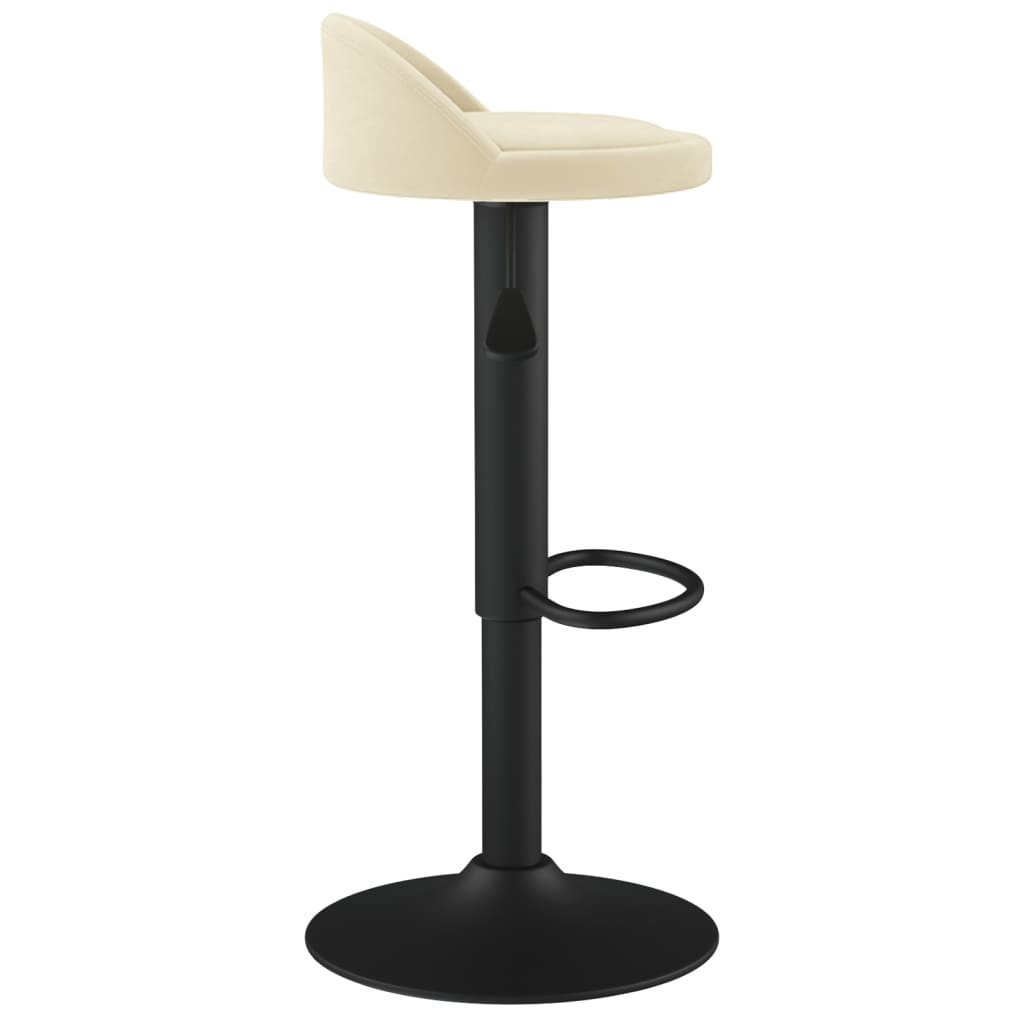 vidaXL Scaune de bar, 2 buc., crem, catifea vidaXL Scaune de bar, 2 buc., crem, catifea
