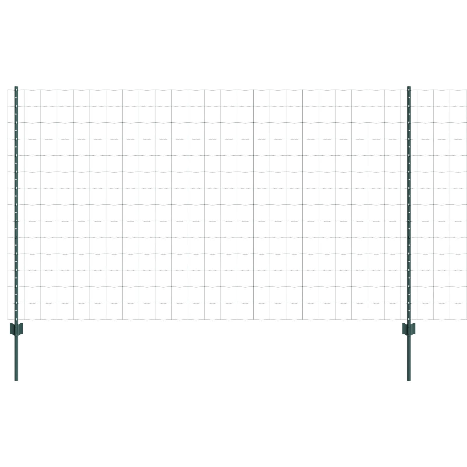 vidaXL Gard cu Stâlp Verde 1,4 x 10 m Oțel și PVC