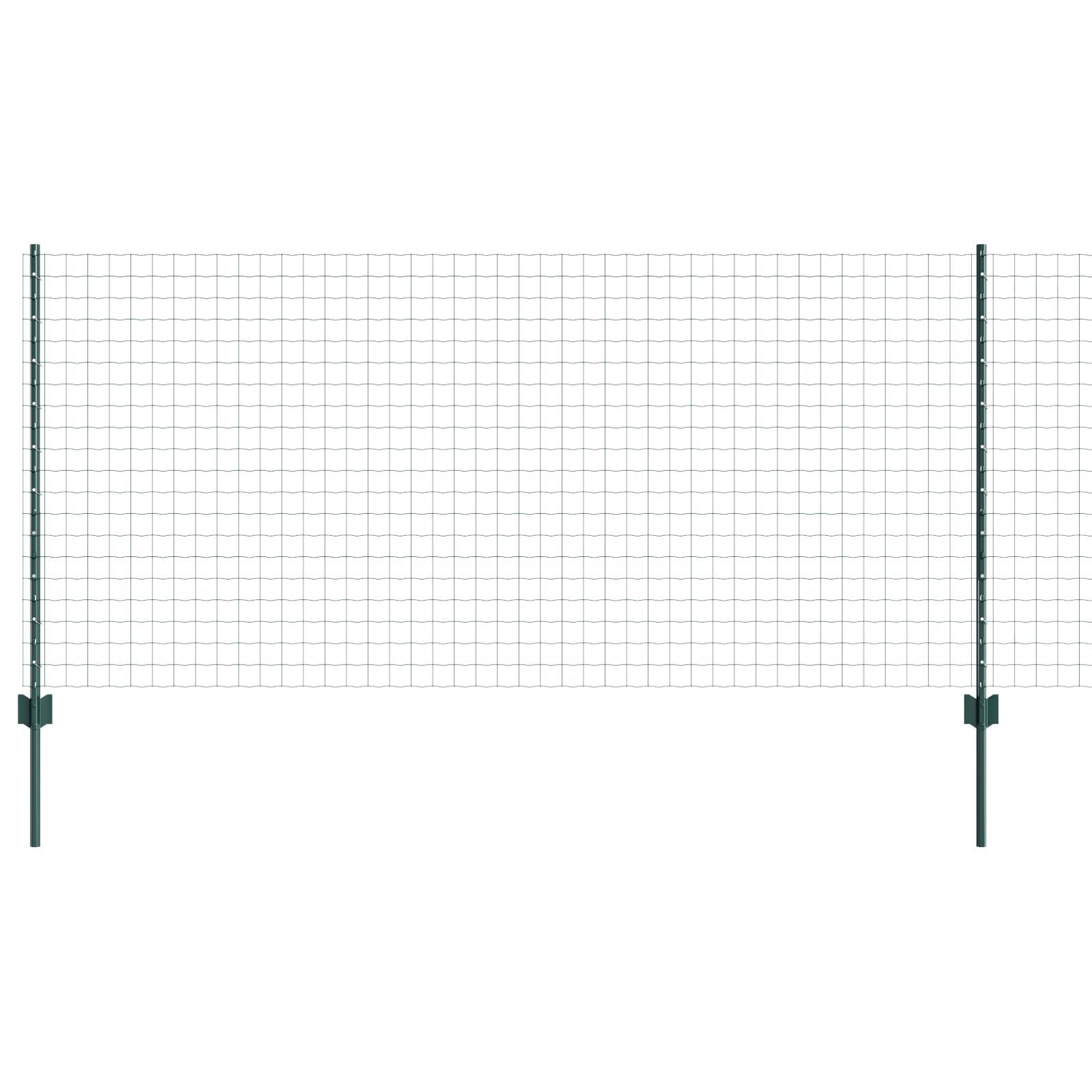 vidaXL Gard Euro cu 11 Stâlpi Verzi 1x25 m Oțel vidaXL Gard Euro cu 11 Stâlpi Verzi 1x25 m Oțel