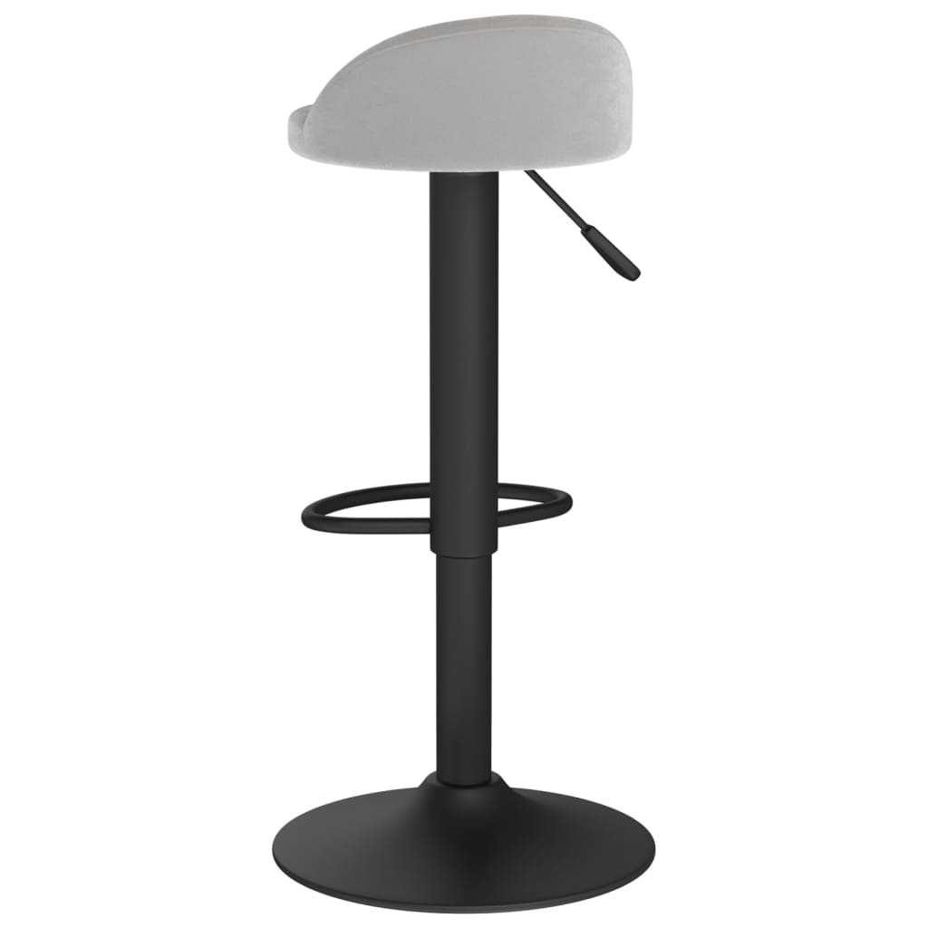 vidaXL Scaune de bar, 2 buc., gri deschis, catifea vidaXL Scaune de bar, 2 buc., gri deschis, catifea