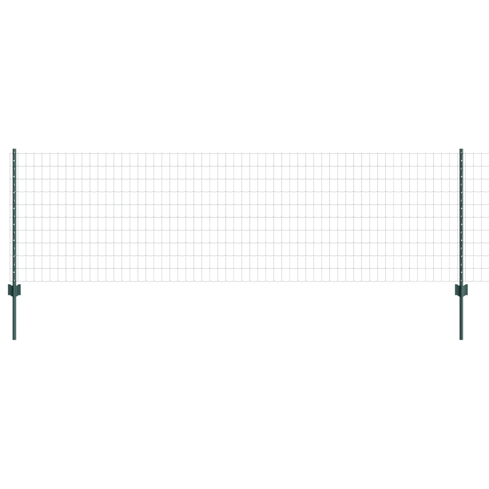 vidaXL Gard Euro cu 11 Stâlpi Verzi 0,8x25 m Oțel vidaXL Gard Euro cu 11 Stâlpi Verzi 0,8x25 m Oțel