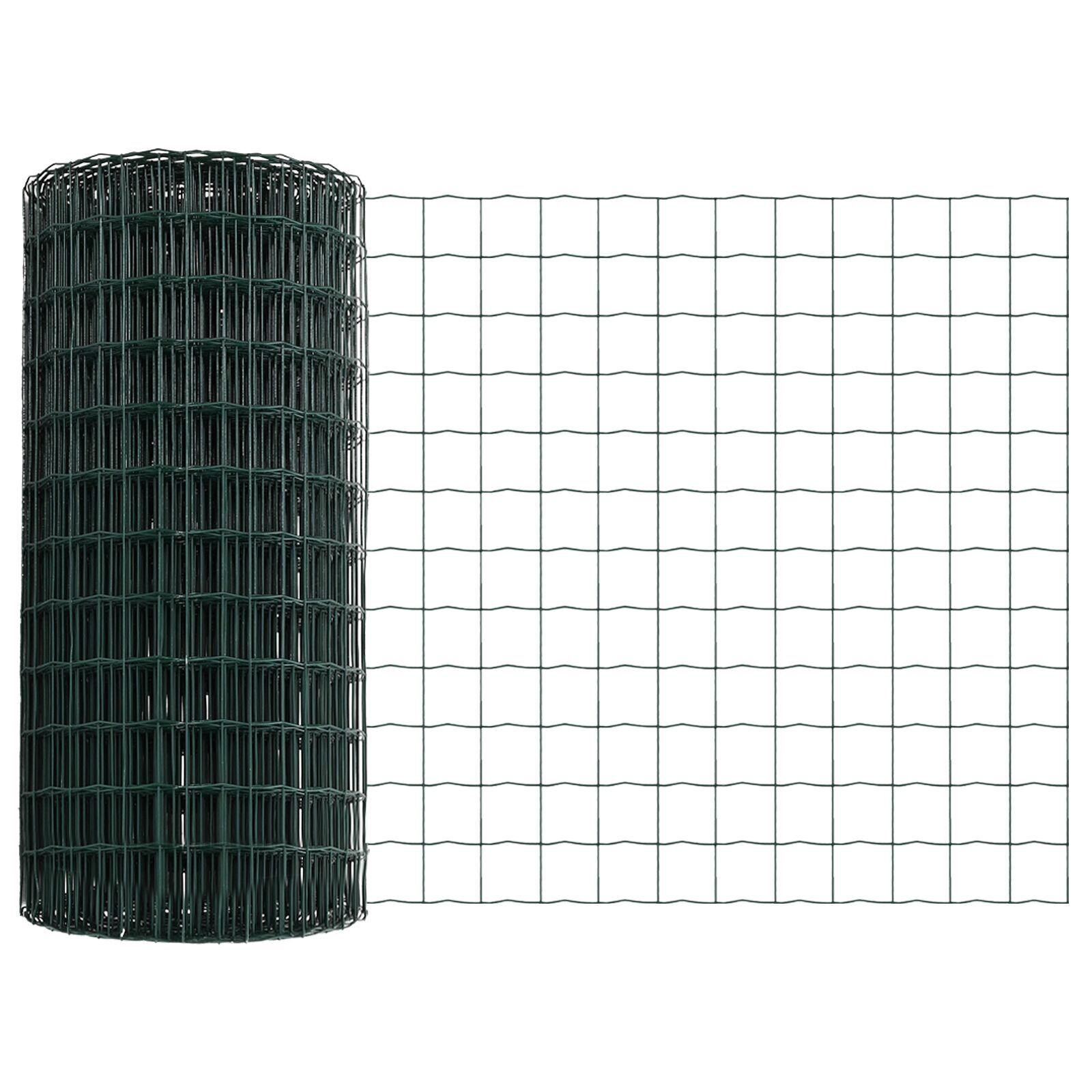 vidaXL Set Împrejmuire Grădină Metalică Set de 2 Verde Metal 25 m