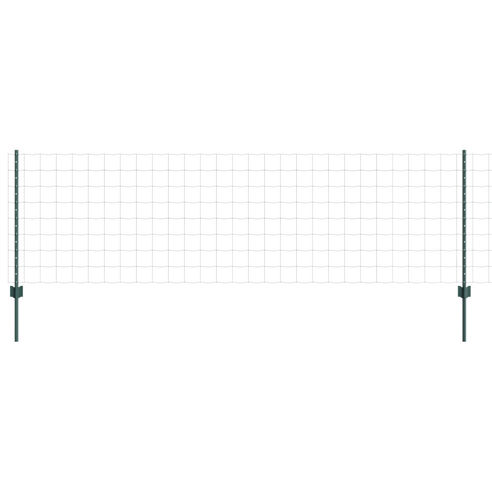 vidaXL Set Împrejmuire Grădină Metalică Set de 2 Verde Metal 25 m