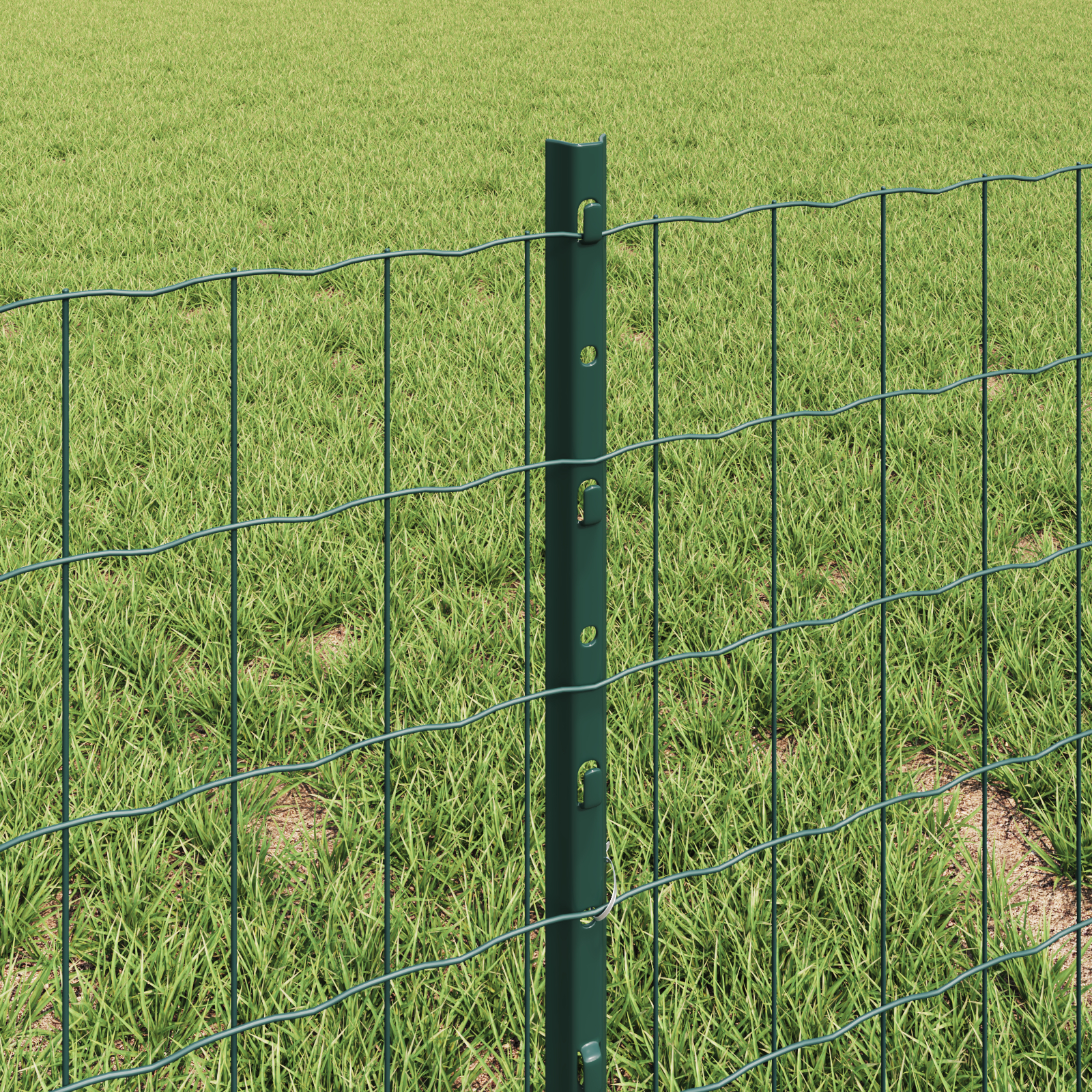 vidaXL Îngrădire cu stâlpi Verde 0.4 x 50 m Oțel vidaXL Îngrădire cu stâlpi Verde 0.4 x 50 m Oțel