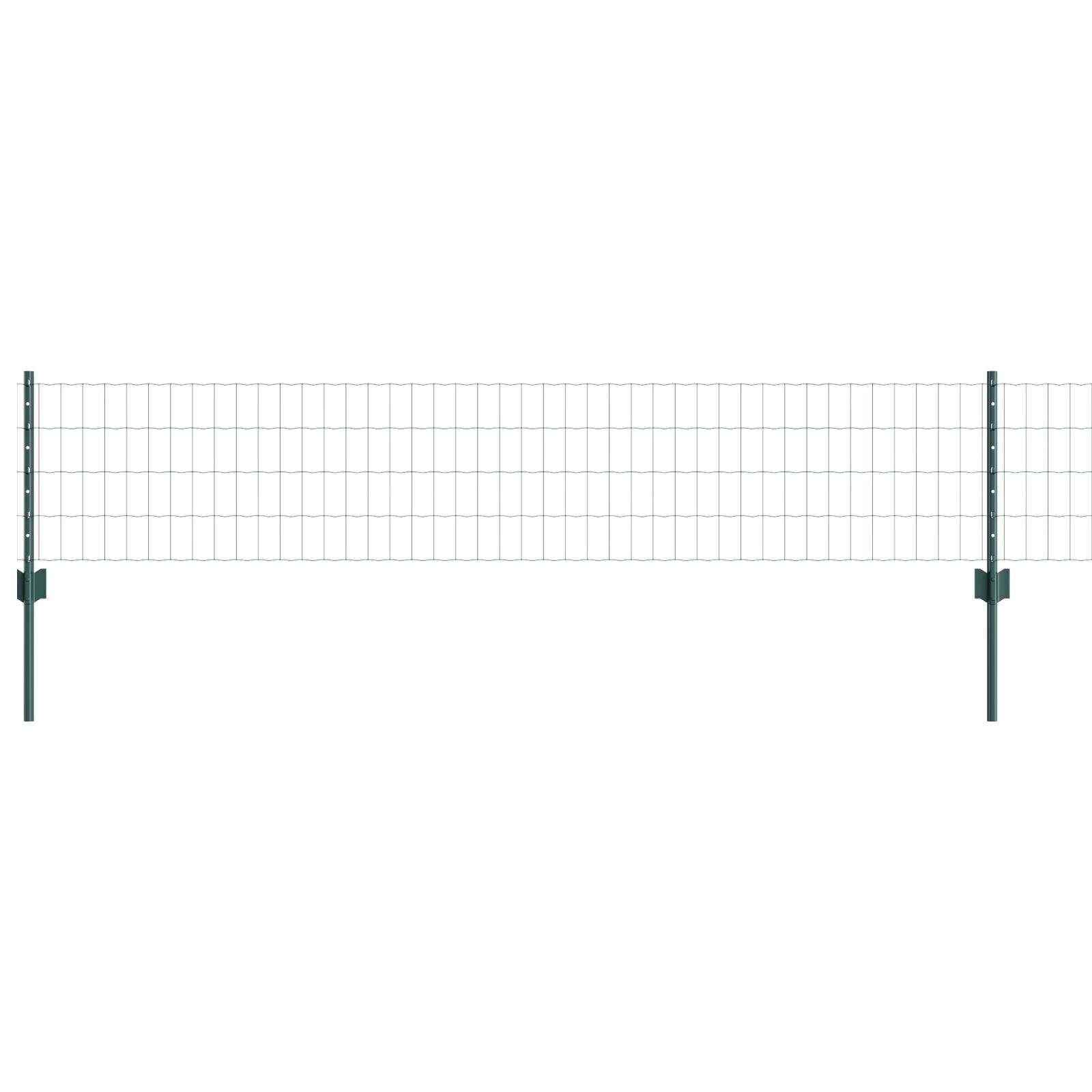 vidaXL Îngrădire cu stâlpi Verde 0.4 x 50 m Oțel