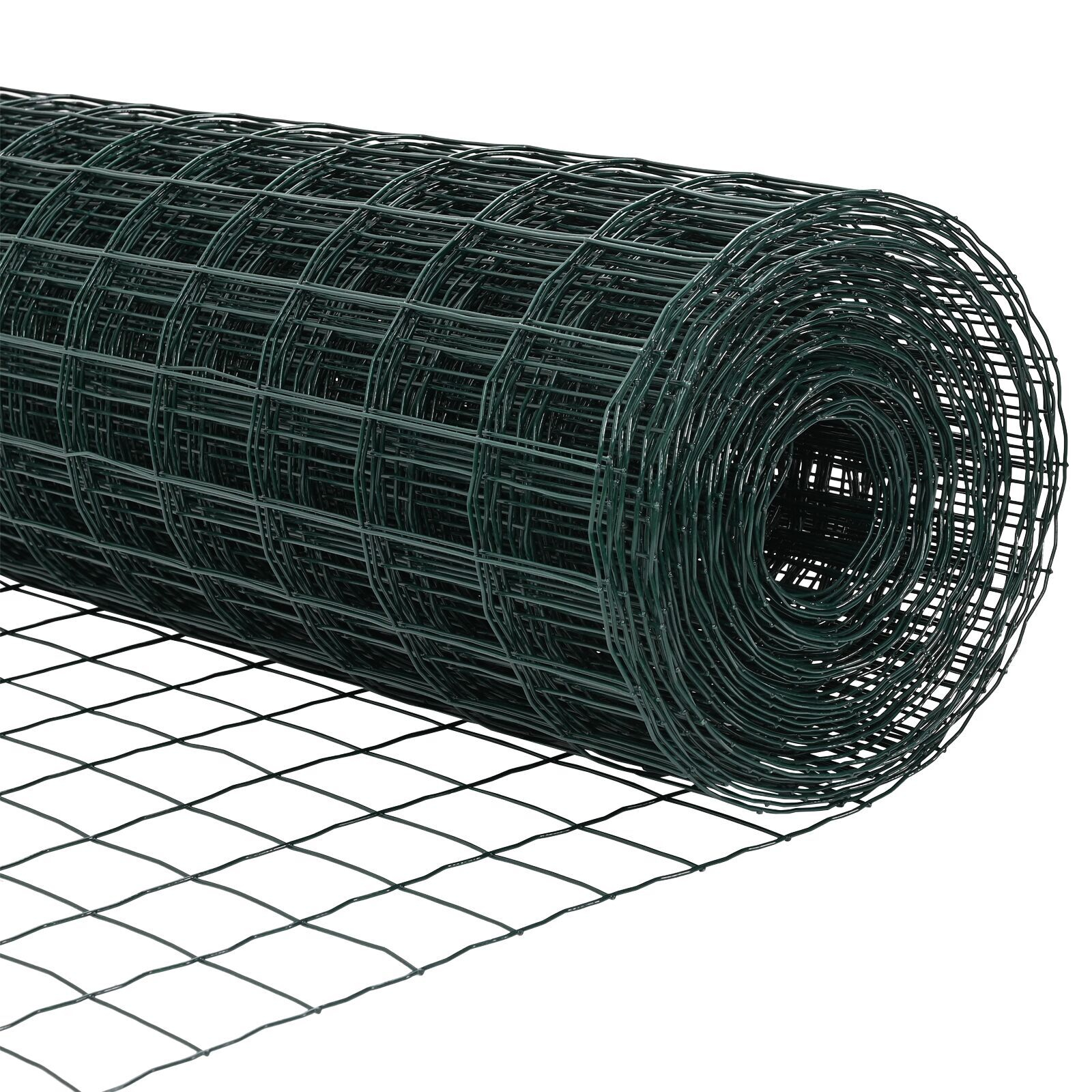 vidaXL Îngrădire cu stâlpi Verde 0.8 x 10 m Oțel