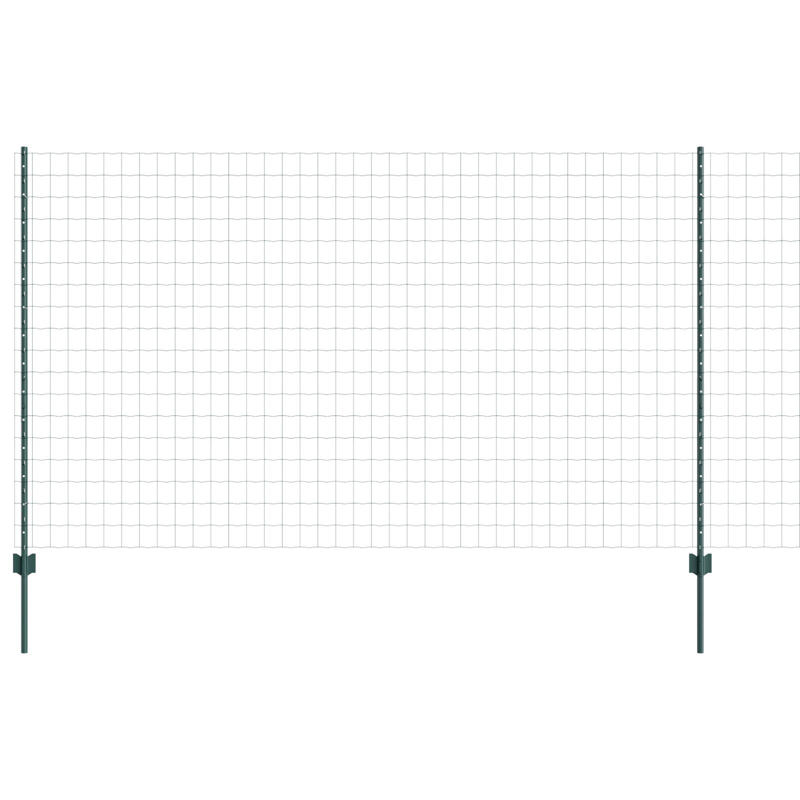 vidaXL Gard cu Stâlp Verde 1,4 x 10 m Oțel și PVC