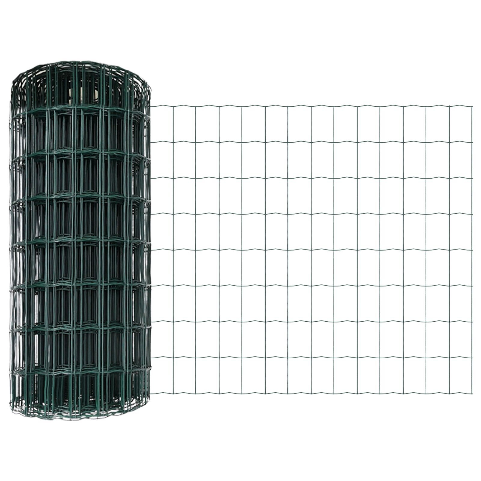 vidaXL Îngrădire cu stâlpi Verde 0.8 x 25 m Oțel vidaXL Îngrădire cu stâlpi Verde 0.8 x 25 m Oțel