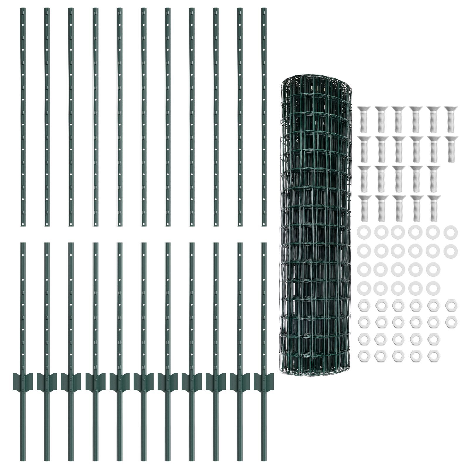 vidaXL Set gard Set de 2 Verde Polietilenă 25 x 1.2 m Durabil