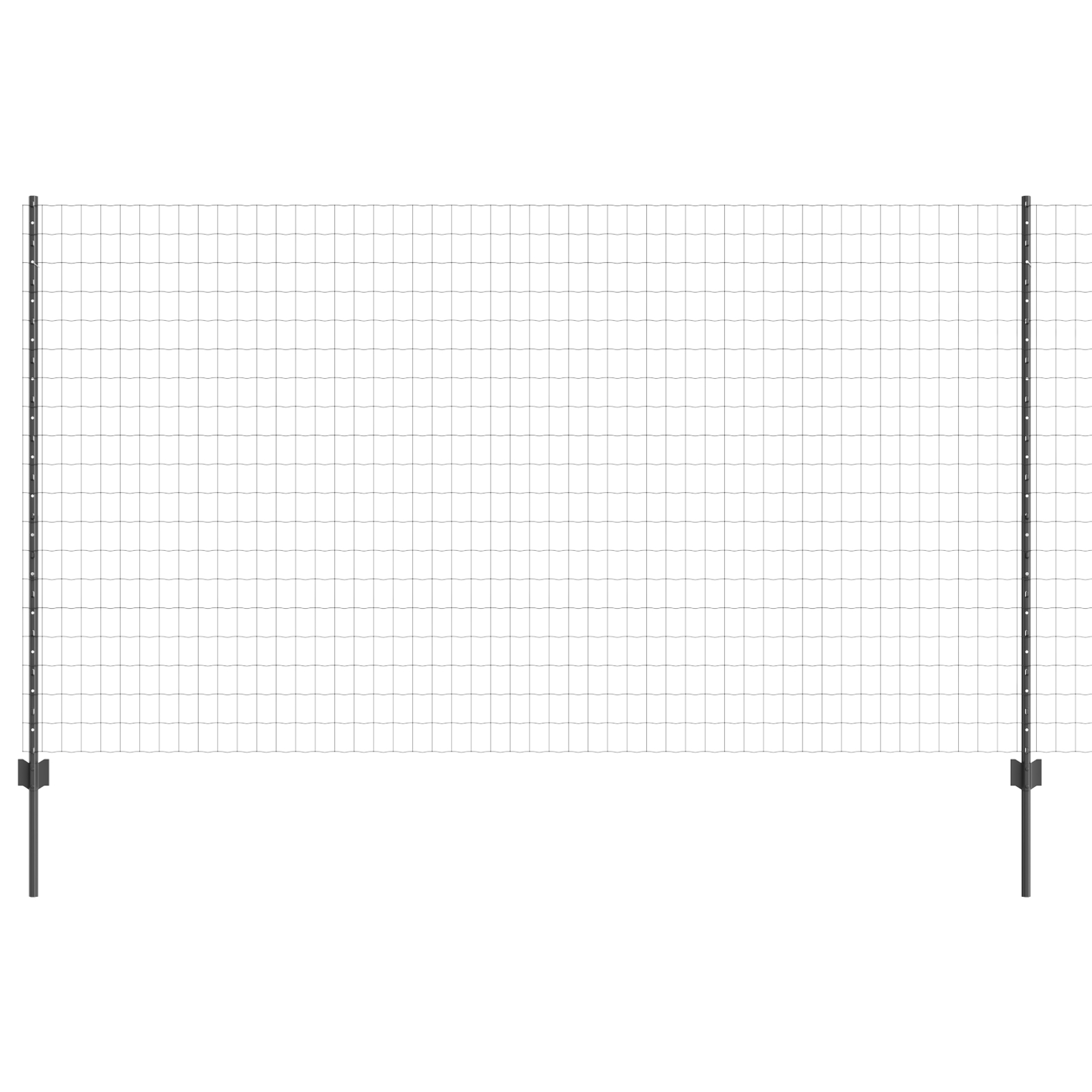 vidaXL Îngrădire cu stâlpi Gri 1.4 x 10 m Oțel