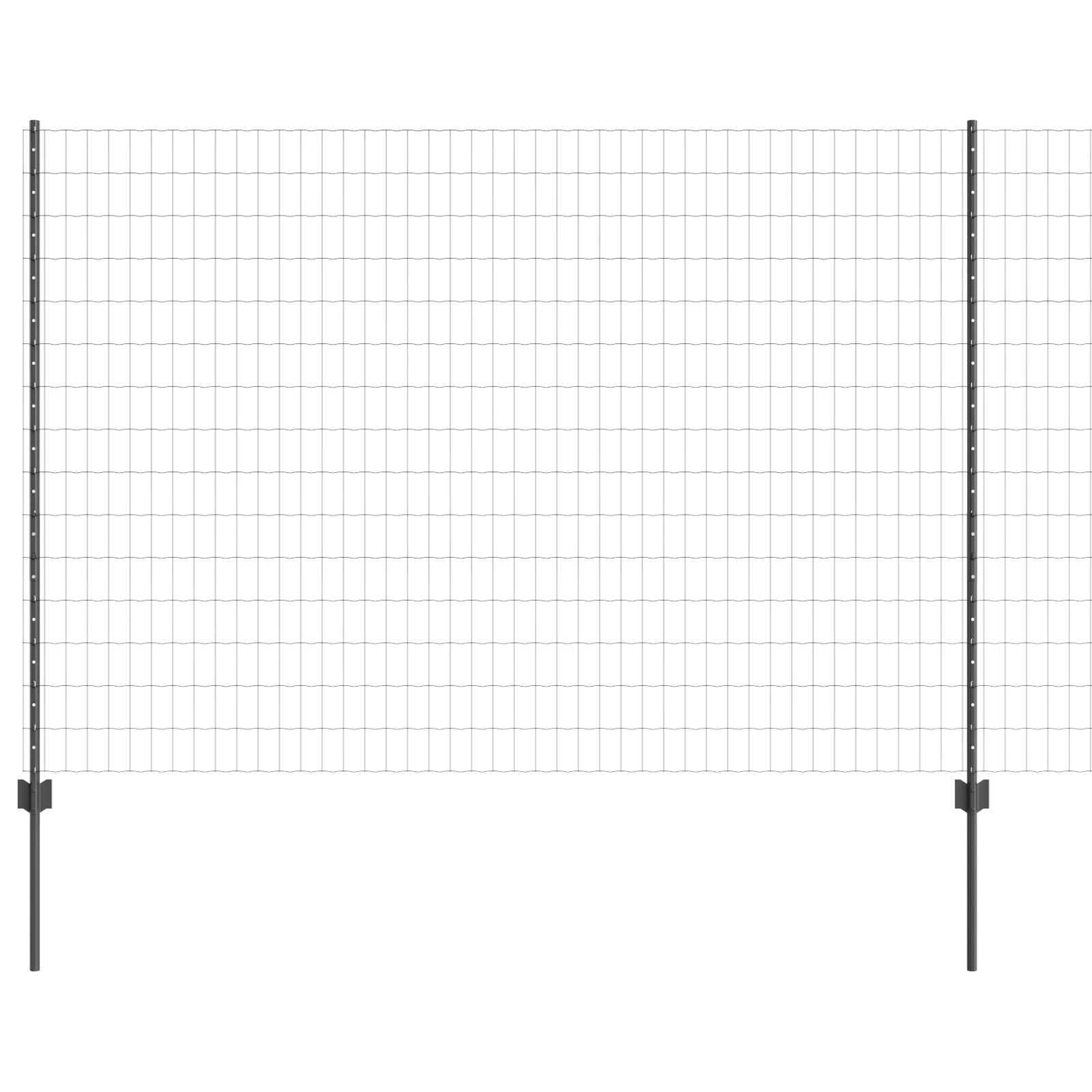 vidaXL Îngrădire cu stâlpi Gri 1.6 x 10 m Oțel