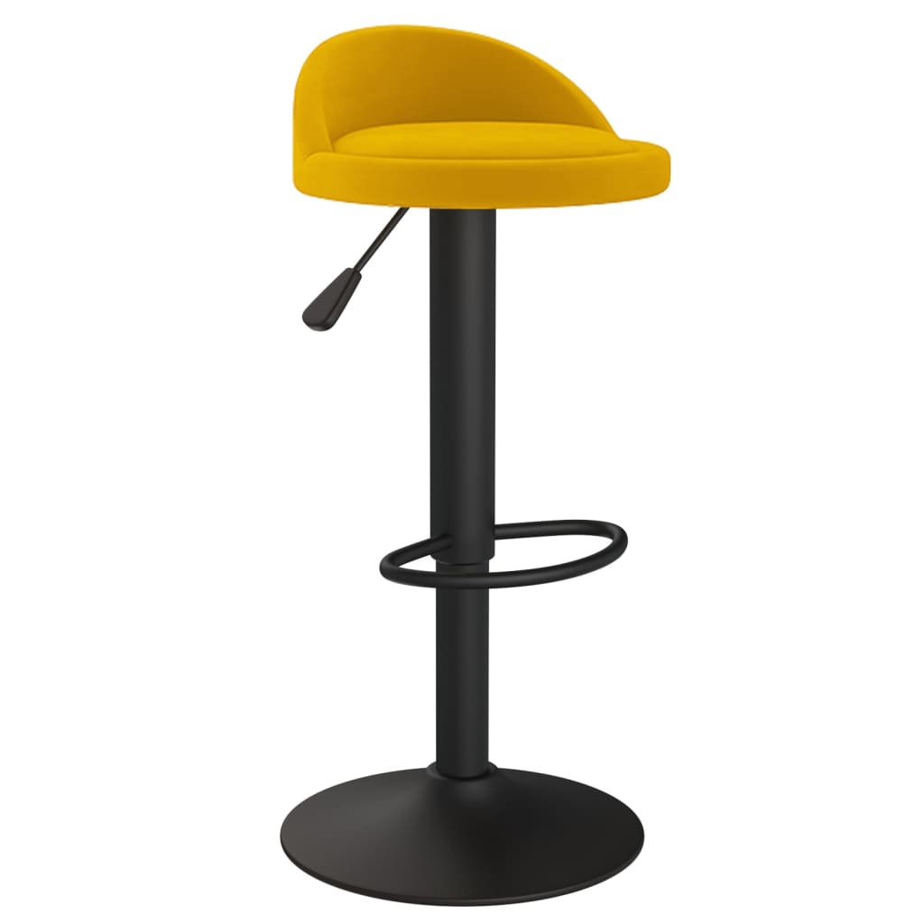 vidaXL Scaune de bar, 2 buc., galben, catifea vidaXL Scaune de bar, 2 buc., galben, catifea