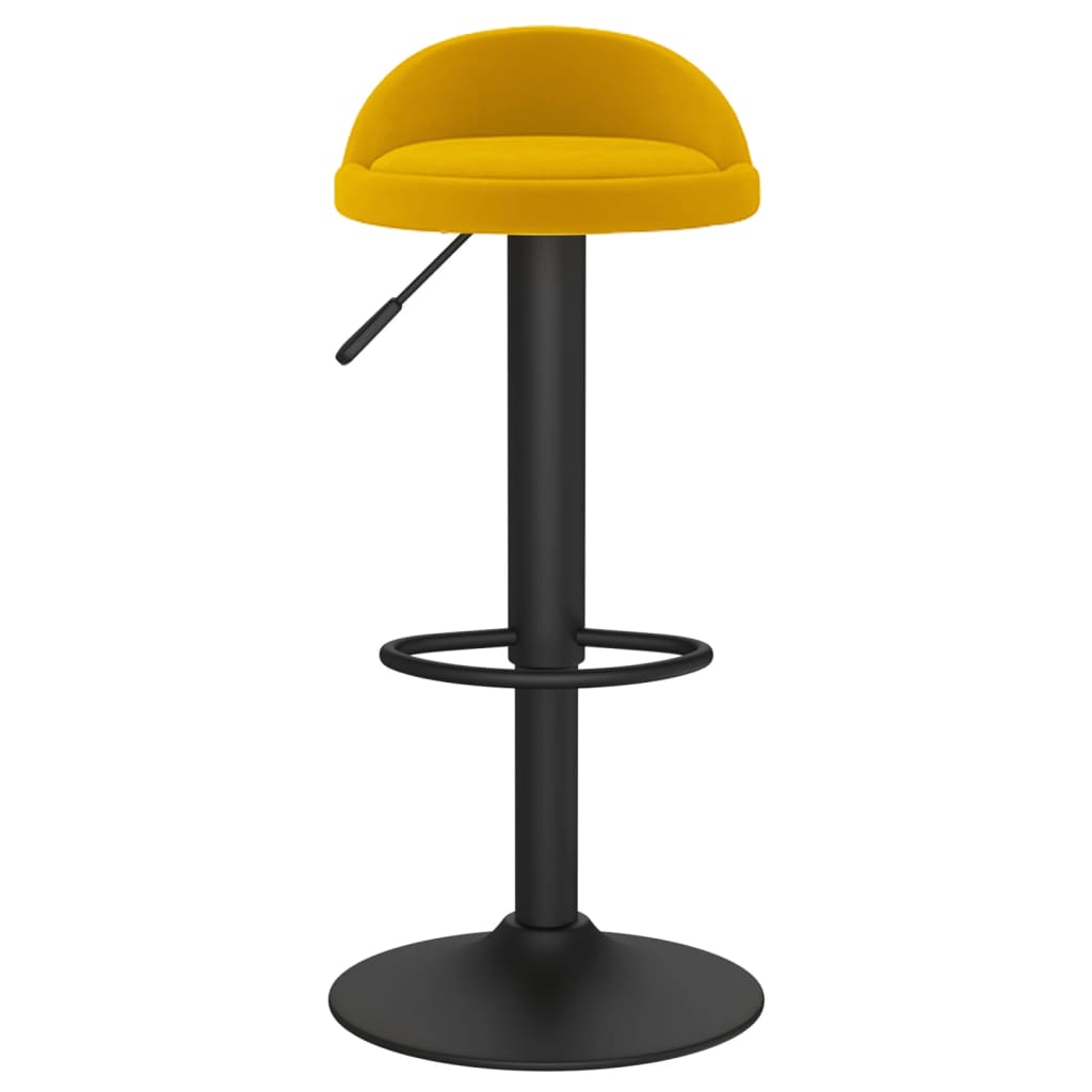vidaXL Scaune de bar, 2 buc., galben, catifea vidaXL Scaune de bar, 2 buc., galben, catifea