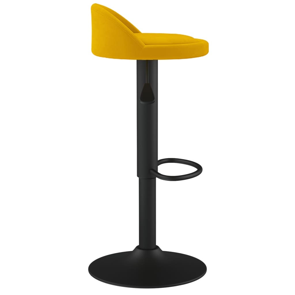 vidaXL Scaune de bar, 2 buc., galben, catifea vidaXL Scaune de bar, 2 buc., galben, catifea