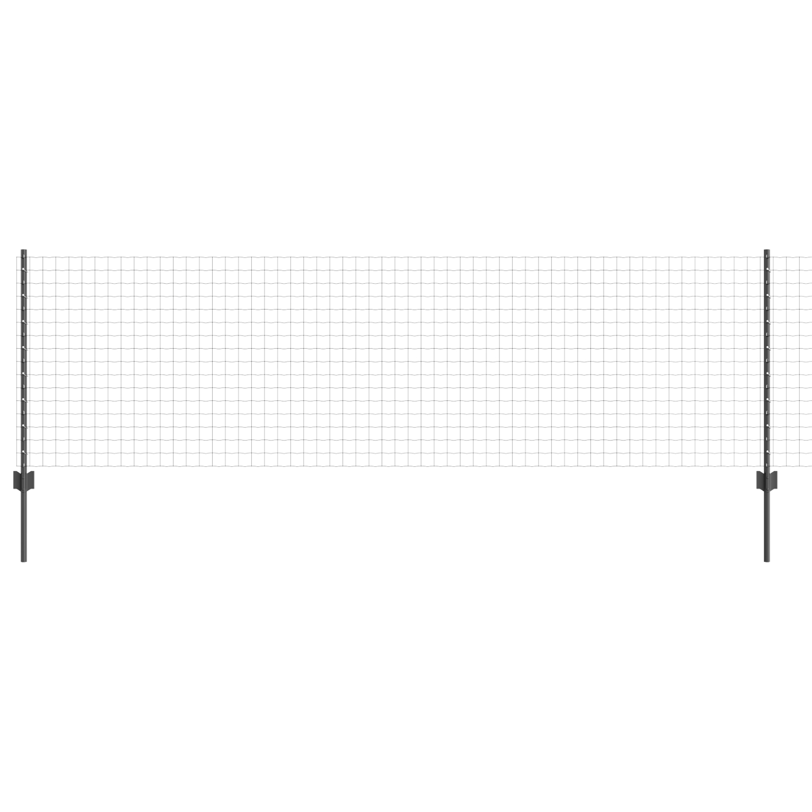 vidaXL Îngrădire cu stâlpi Gri 0.8 x 25 m Oțel vidaXL Îngrădire cu stâlpi Gri 0.8 x 25 m Oțel