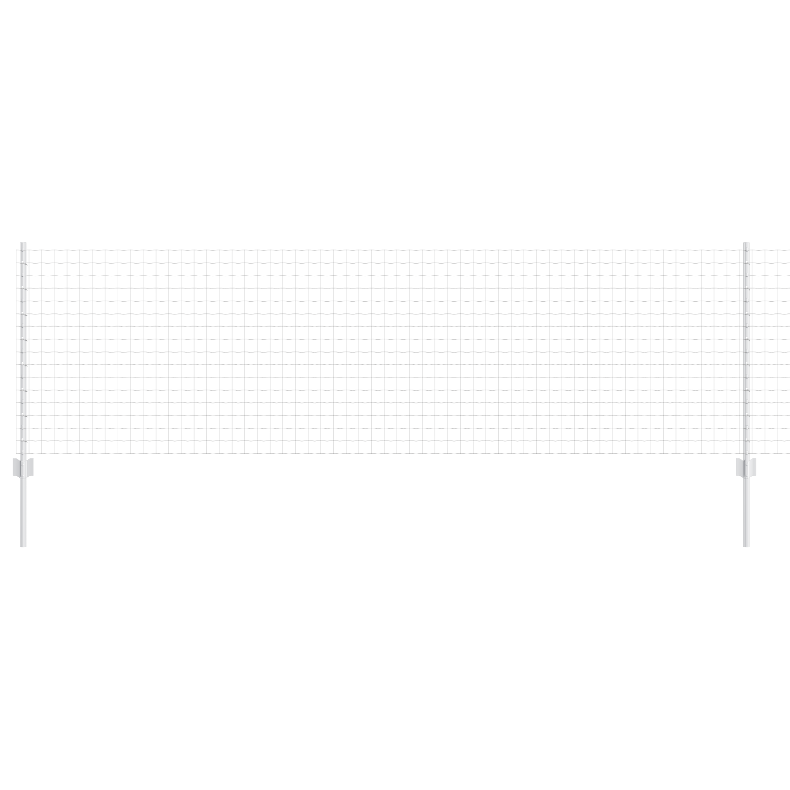 vidaXL Îngrădire cu stâlpi Argintiu 0.8 x 10 m Oțel