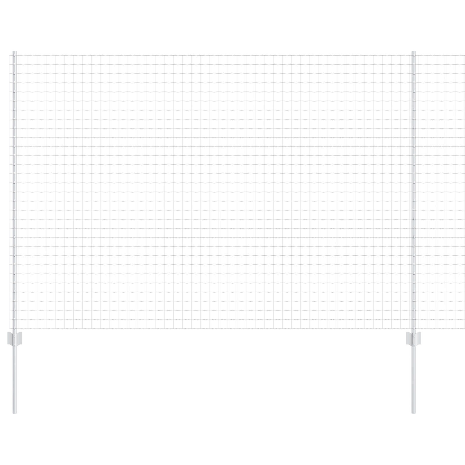 vidaXL Îngrădire cu stâlpi Argintiu 1.5 x 10 m Oțel
