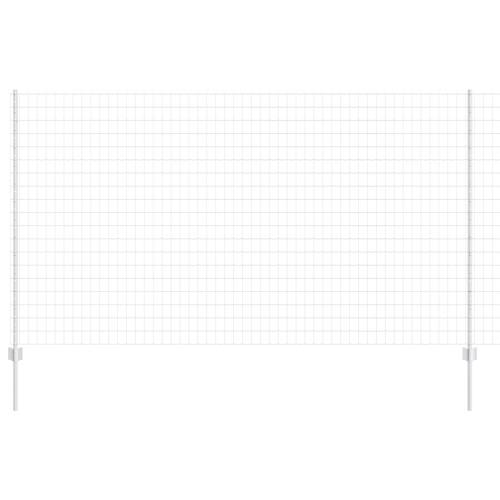 vidaXL Îngrădire cu stâlpi Argintiu 1.4 x 10 m Oțel vidaXL Îngrădire cu stâlpi Argintiu 1.4 x 10 m Oțel
