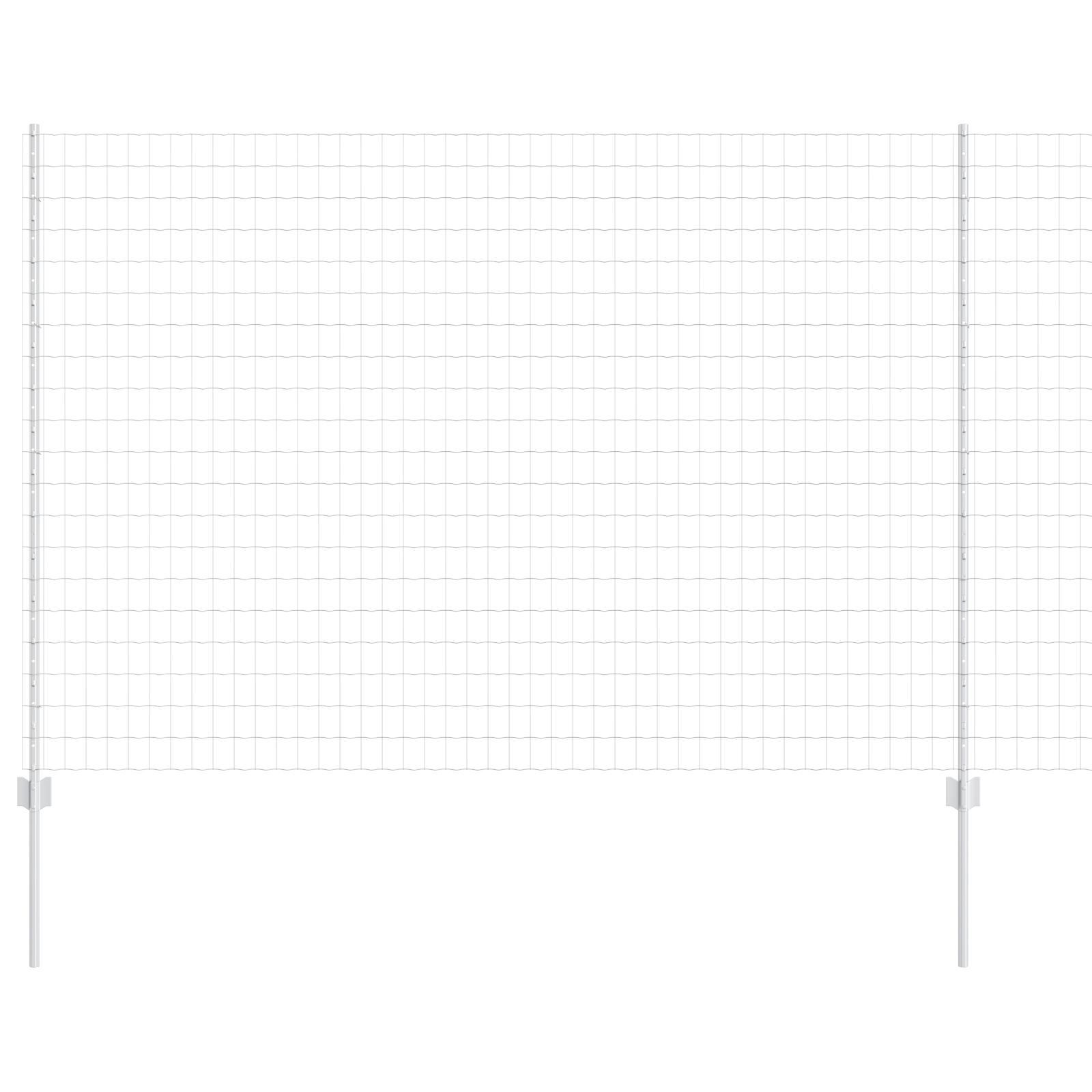 vidaXL Îngrădire cu stâlpi Argintiu 1.5 x 10 m Oțel
