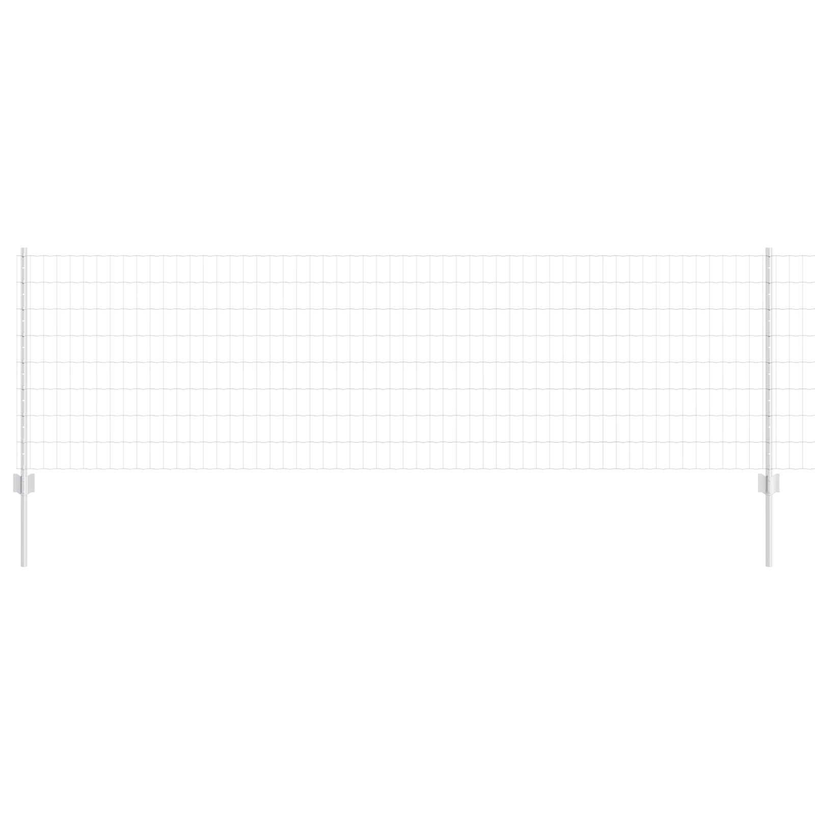 vidaXL Îngrădire cu stâlpi Argintiu 0.8 x 10 m Oțel