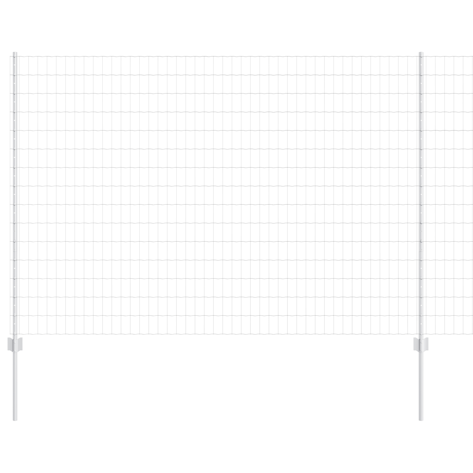 vidaXL Îngrădire cu stâlpi Argintiu 1.5 x 10 m Oțel