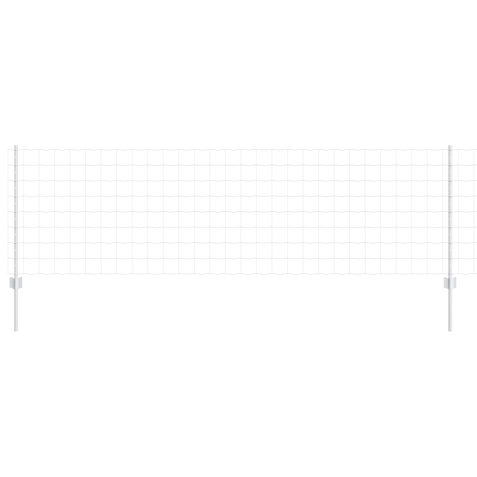 vidaXL Îngrădire cu stâlpi Argintiu 0.8 x 10 m Oțel