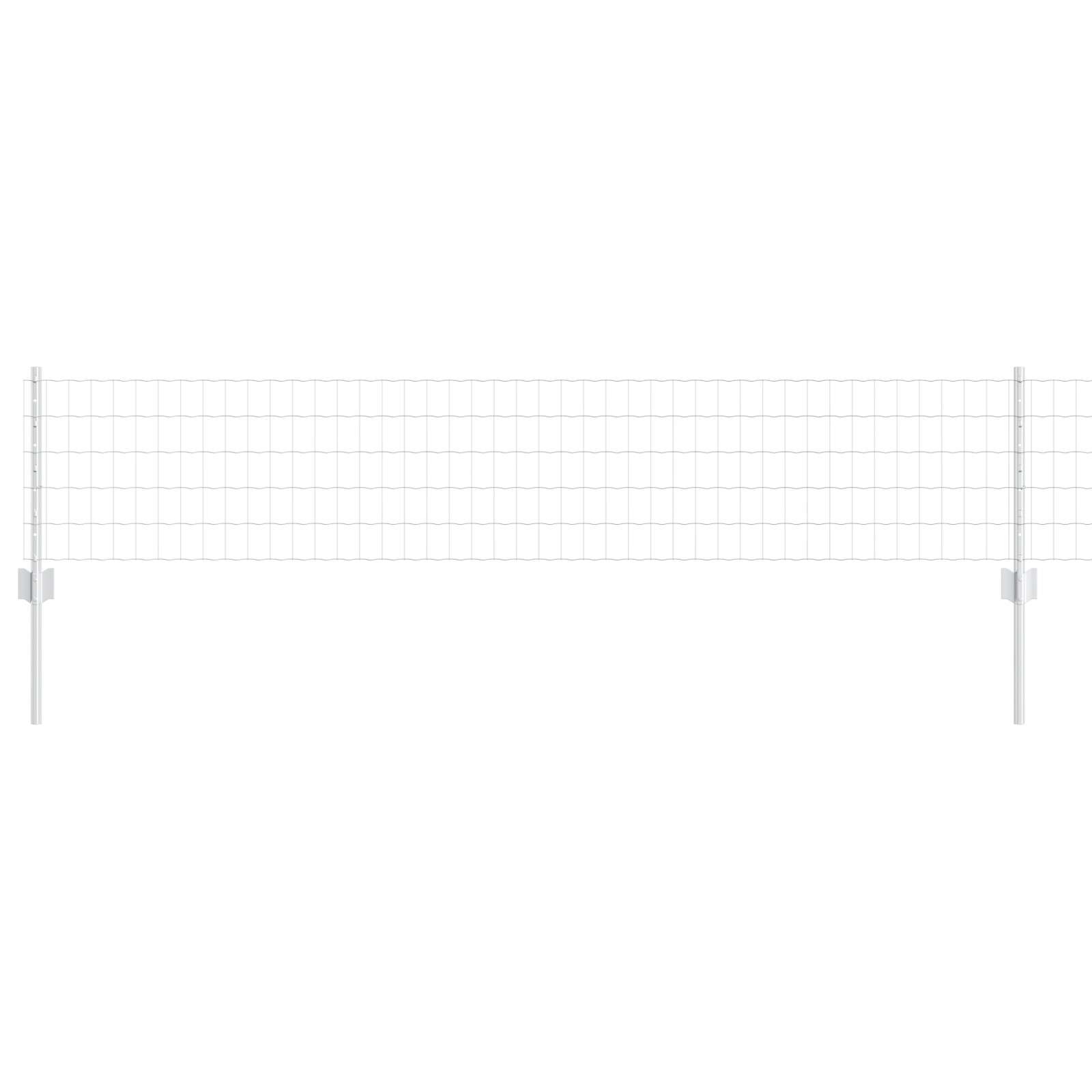 vidaXL Gard Euro cu 11 Stâlpi Argintii 0,4x25 m Oțel vidaXL Gard Euro cu 11 Stâlpi Argintii 0,4x25 m Oțel