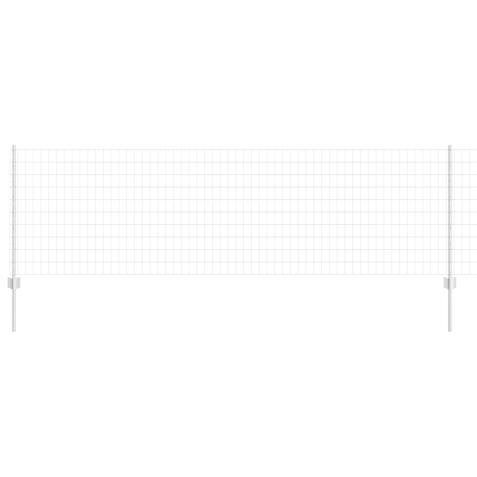 vidaXL Îngrădire cu stâlpi Argintiu 0.8 x 25 m Oțel