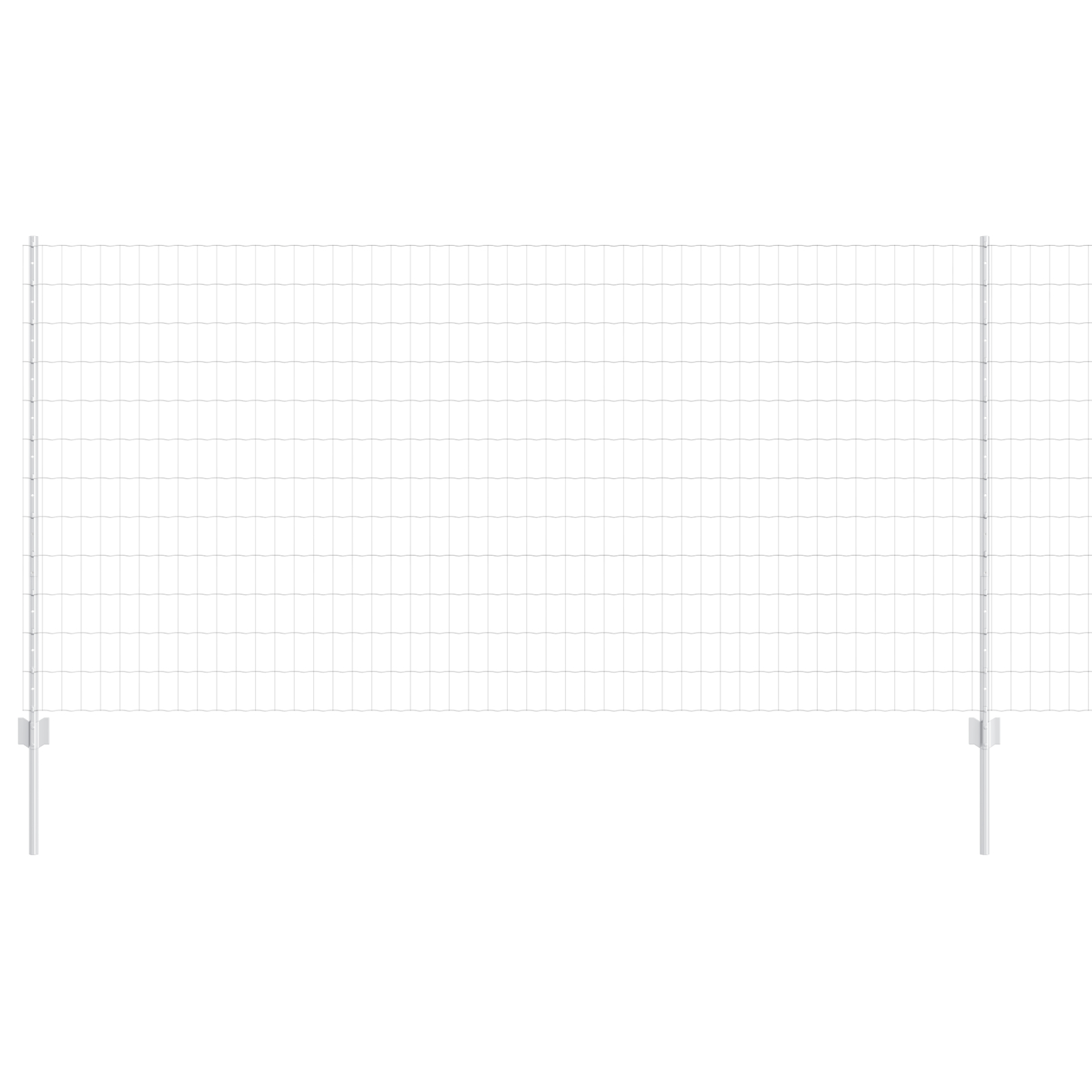 vidaXL Îngrădire cu stâlpi Argintiu 1.2 x 25 m Oțel vidaXL Îngrădire cu stâlpi Argintiu 1.2 x 25 m Oțel