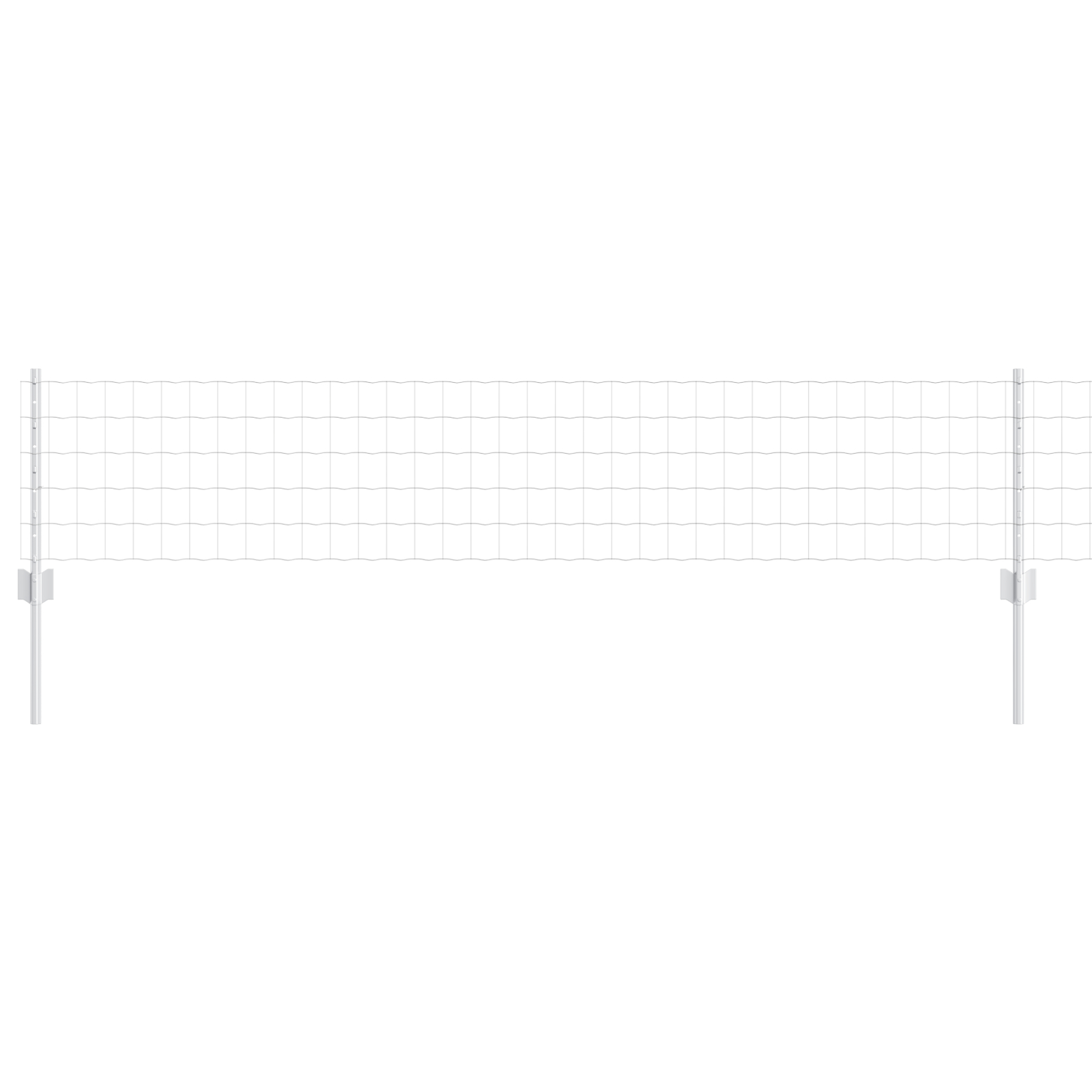 vidaXL Gard Euro cu 5 Stâlpi Argintii 0,4x10 m Oțel vidaXL Gard Euro cu 5 Stâlpi Argintii 0,4x10 m Oțel