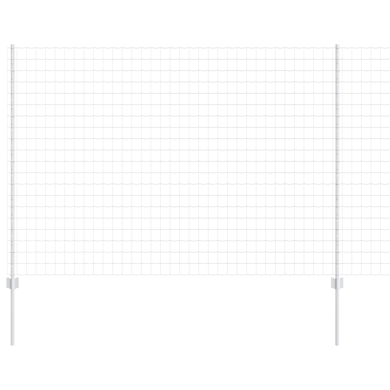 vidaXL Îngrădire cu stâlpi Argintiu 1.5 x 10 m Oțel