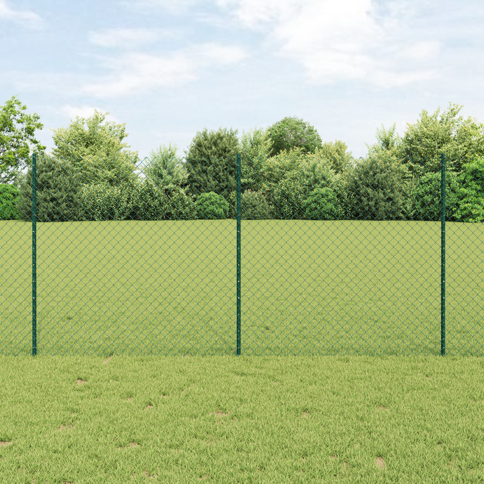 vidaXL Îngrădire cu stâlpi Verde 1.2 x 10 m Oțel vidaXL Îngrădire cu stâlpi Verde 1.2 x 10 m Oțel