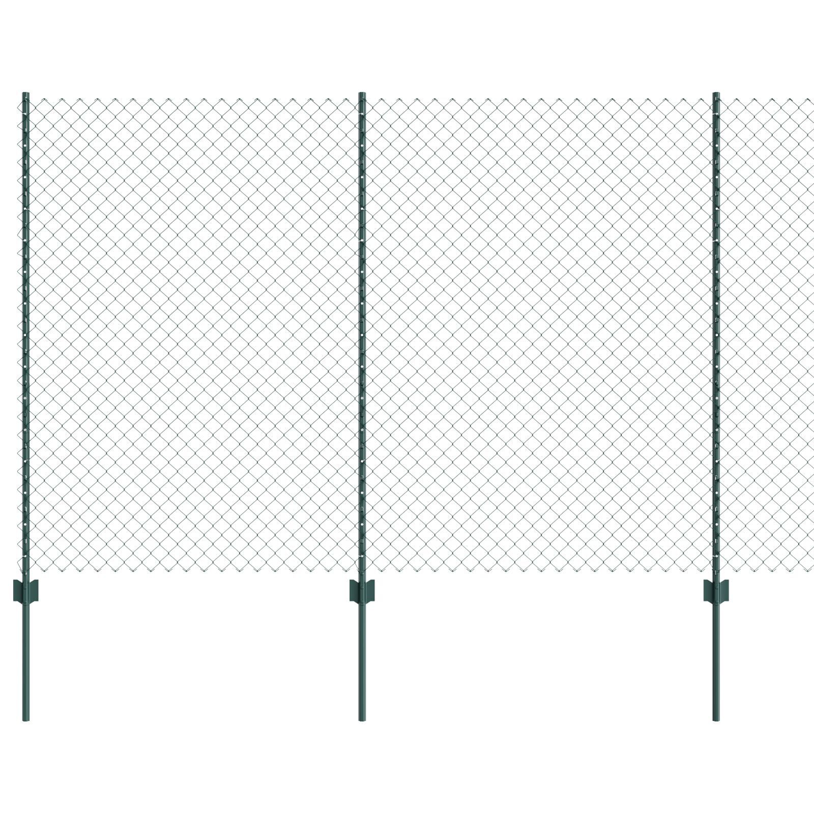 vidaXL Îngrădire cu stâlpi Verde 1.6 x 10 m Oțel vidaXL Îngrădire cu stâlpi Verde 1.6 x 10 m Oțel