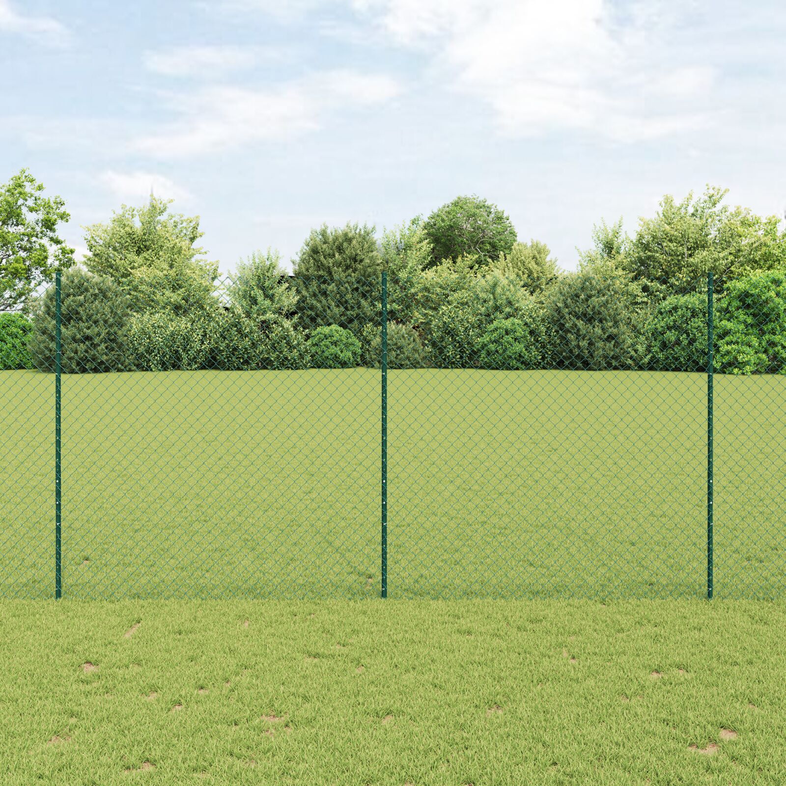vidaXL Îngrădire cu stâlpi Verde 1.6 x 10 m Oțel vidaXL Îngrădire cu stâlpi Verde 1.6 x 10 m Oțel