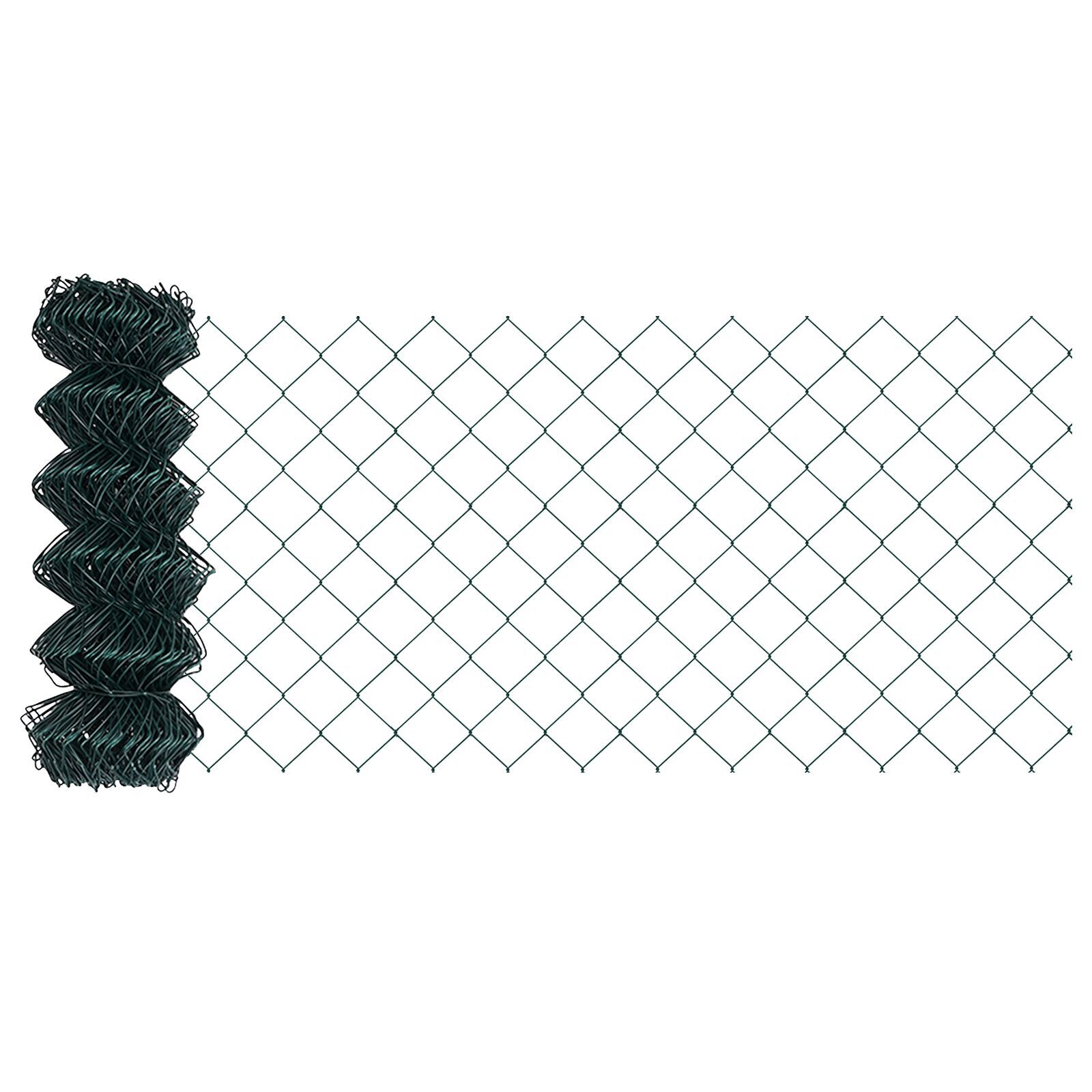 vidaXL Îngrădire cu stâlpi Verde 0.8 x 10 m Oțel