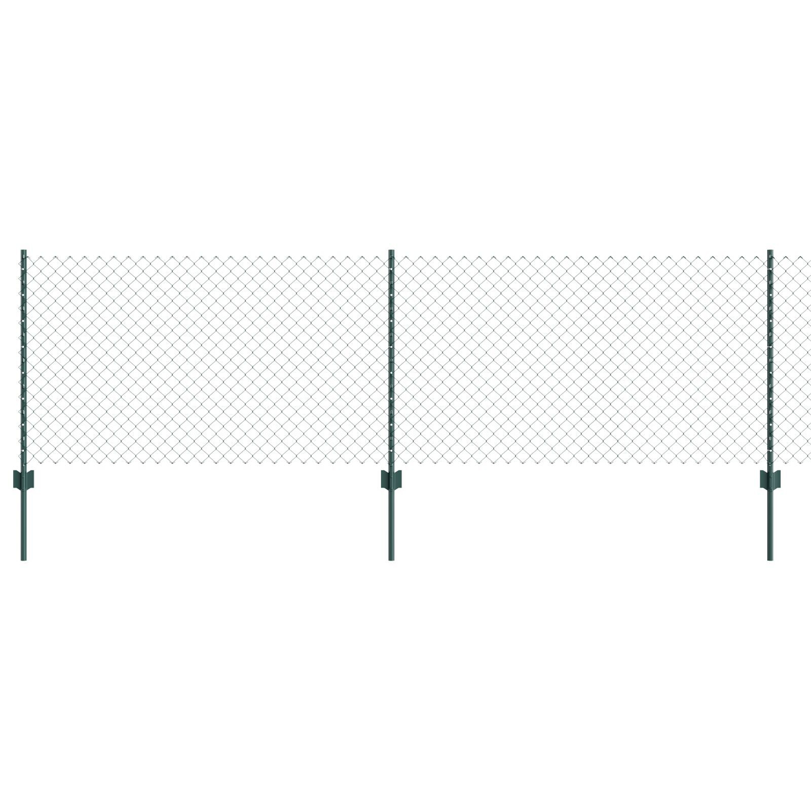 vidaXL Îngrădire cu stâlpi Verde 0.8 x 25 m Oțel vidaXL Îngrădire cu stâlpi Verde 0.8 x 25 m Oțel