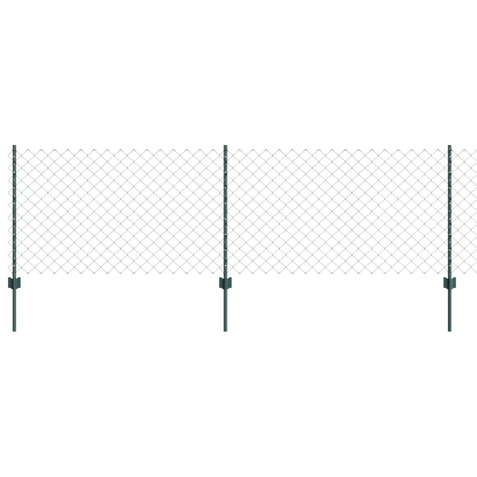 vidaXL Îngrădire cu stâlpi Verde 0.8 x 25 m Oțel vidaXL Îngrădire cu stâlpi Verde 0.8 x 25 m Oțel