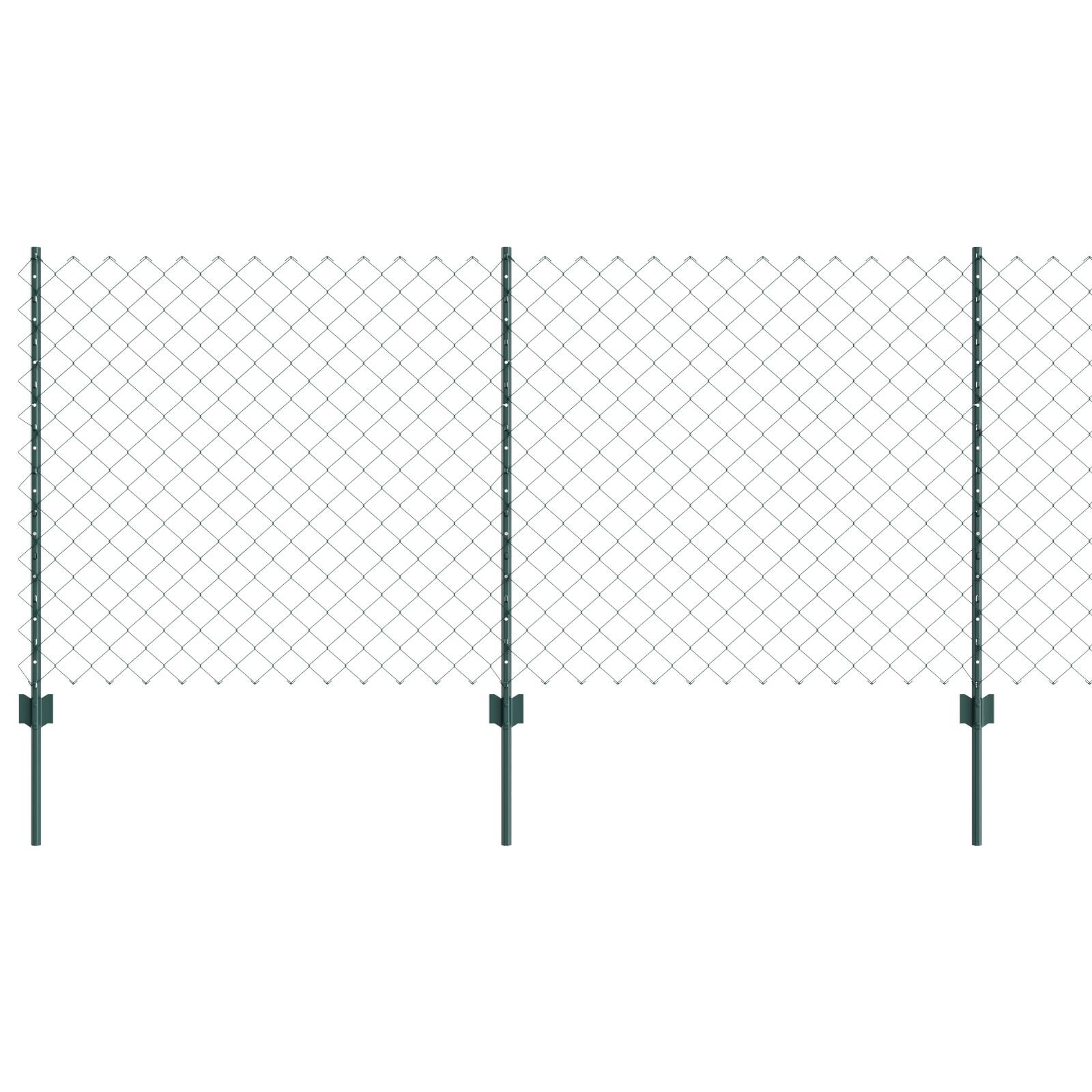 vidaXL Îngrădire cu stâlpi Verde 1 x 25 m Oțel vidaXL Îngrădire cu stâlpi Verde 1 x 25 m Oțel
