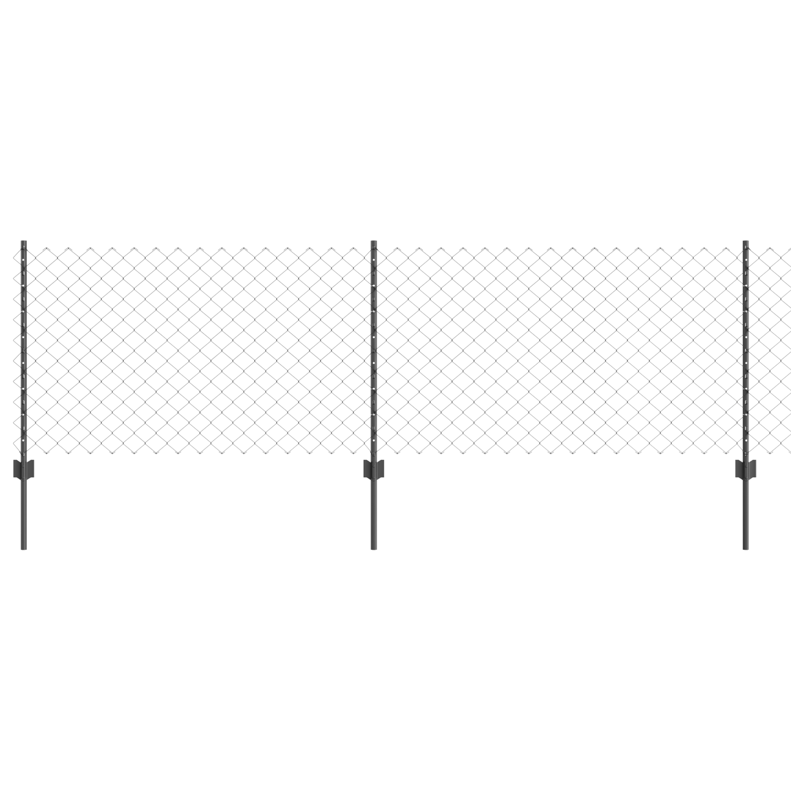 vidaXL Set Împrejmuire Grădină Set de 2 Gri Oțel Galvanizat 25 x 0.8 m