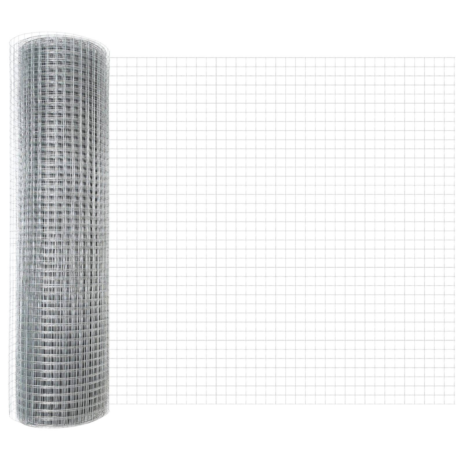 vidaXL Zid de sârmă sudată cu 5 stâlpi U Argintie 0.8x10 m Oțel