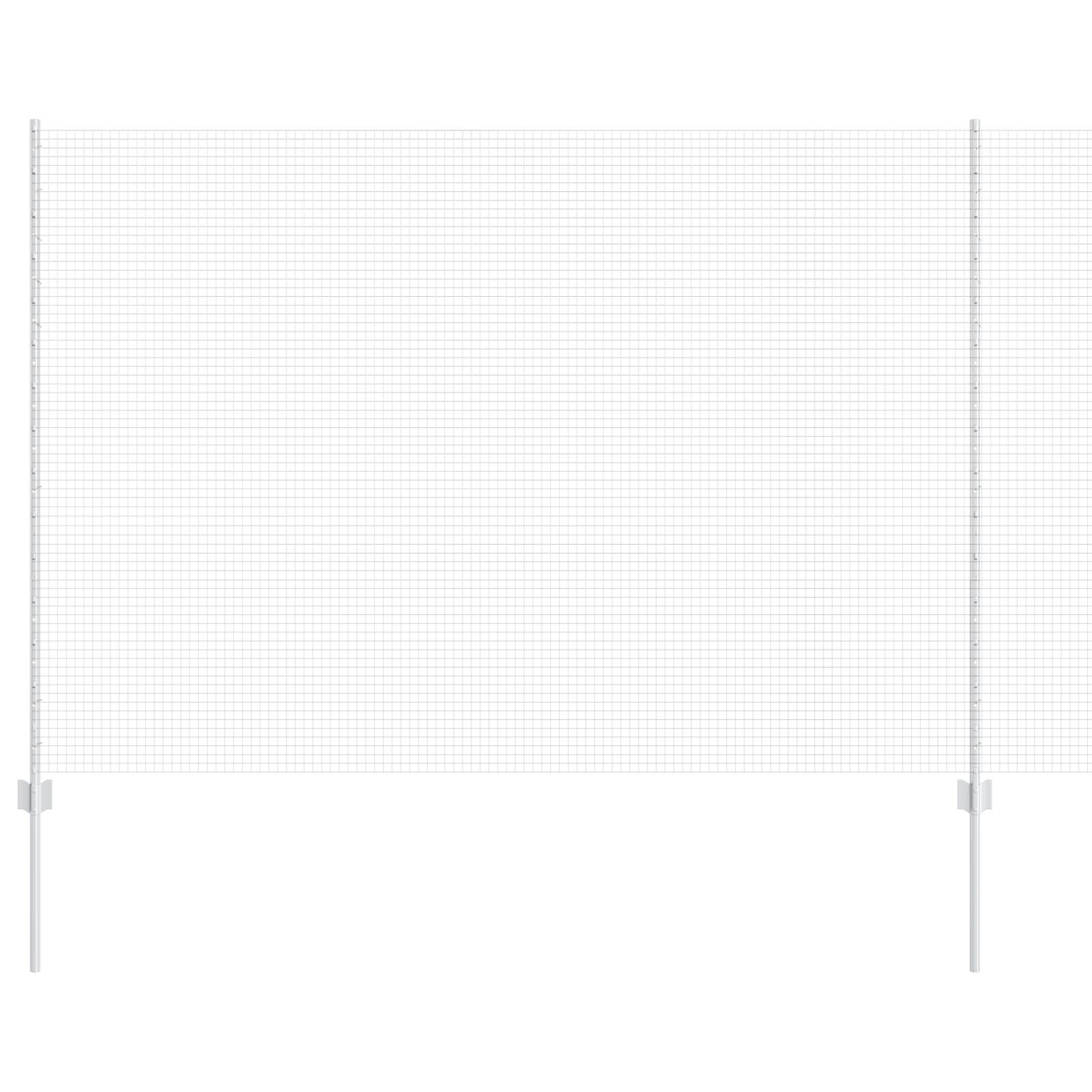vidaXL Îngrădire cu stâlpi Argintiu 1.5 x 10 m Oțel