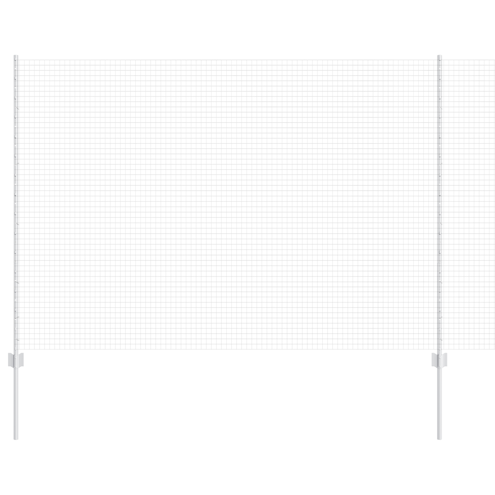 vidaXL Îngrădire cu stâlpi Argintiu 1.6 x 25 m Oțel