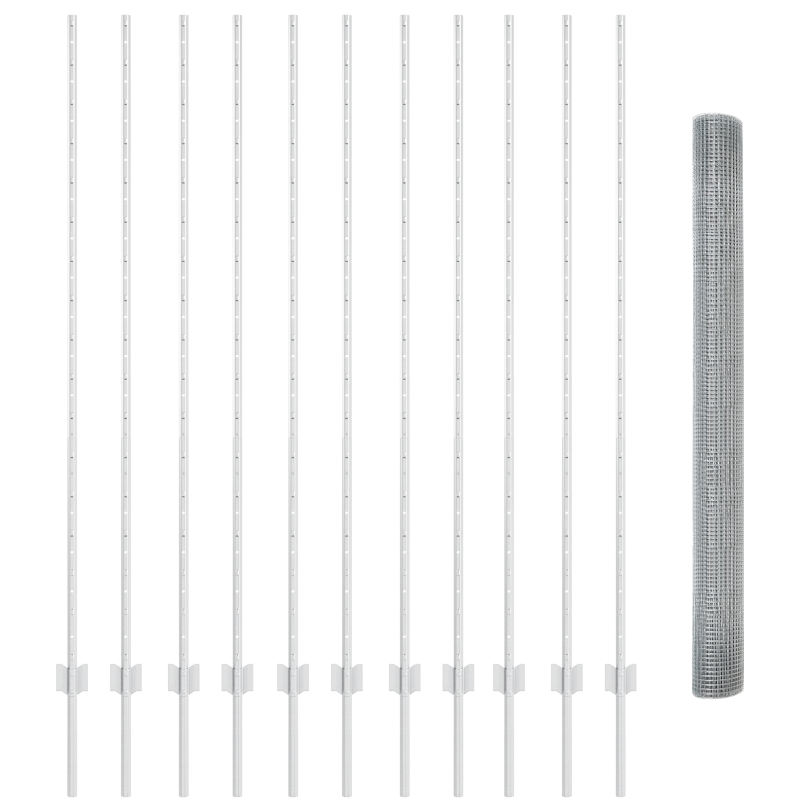 vidaXL Îngrădire cu stâlpi Argintiu 1.6 x 25 m Oțel