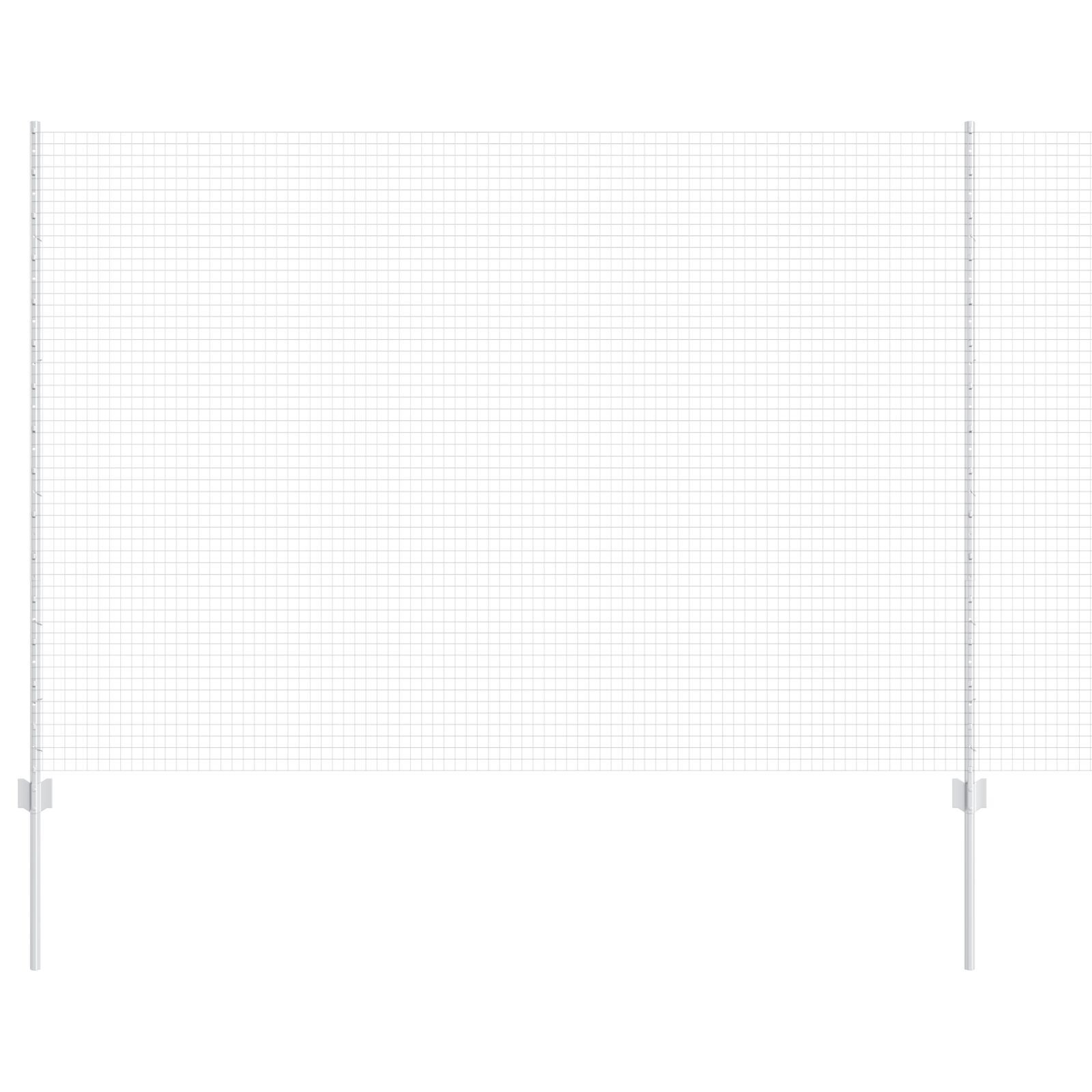 vidaXL Îngrădire cu stâlpi Argintiu 1.5 x 50 m Oțel