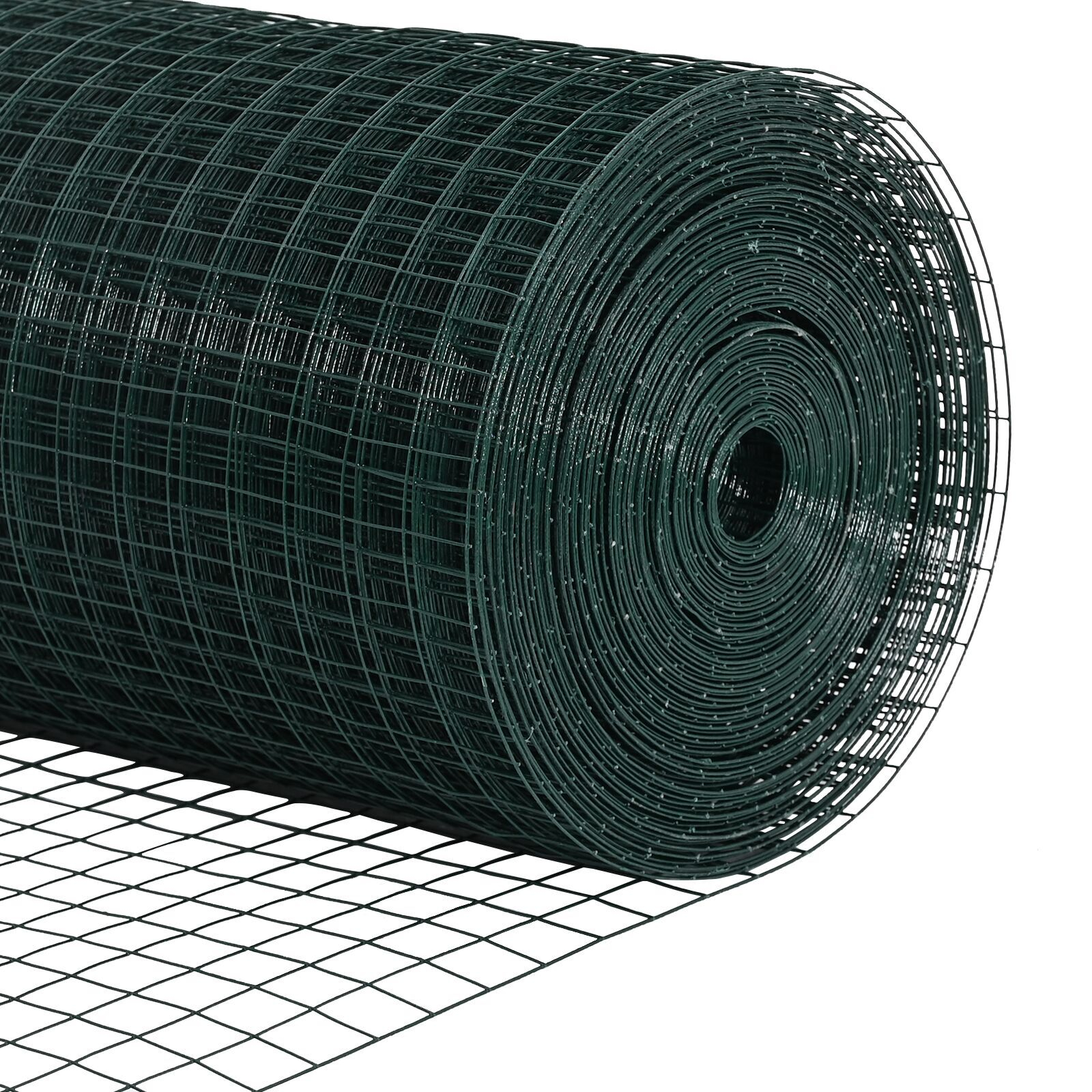 vidaXL Îngrădire cu stâlpi Verde 0.5 x 10 m Oțel