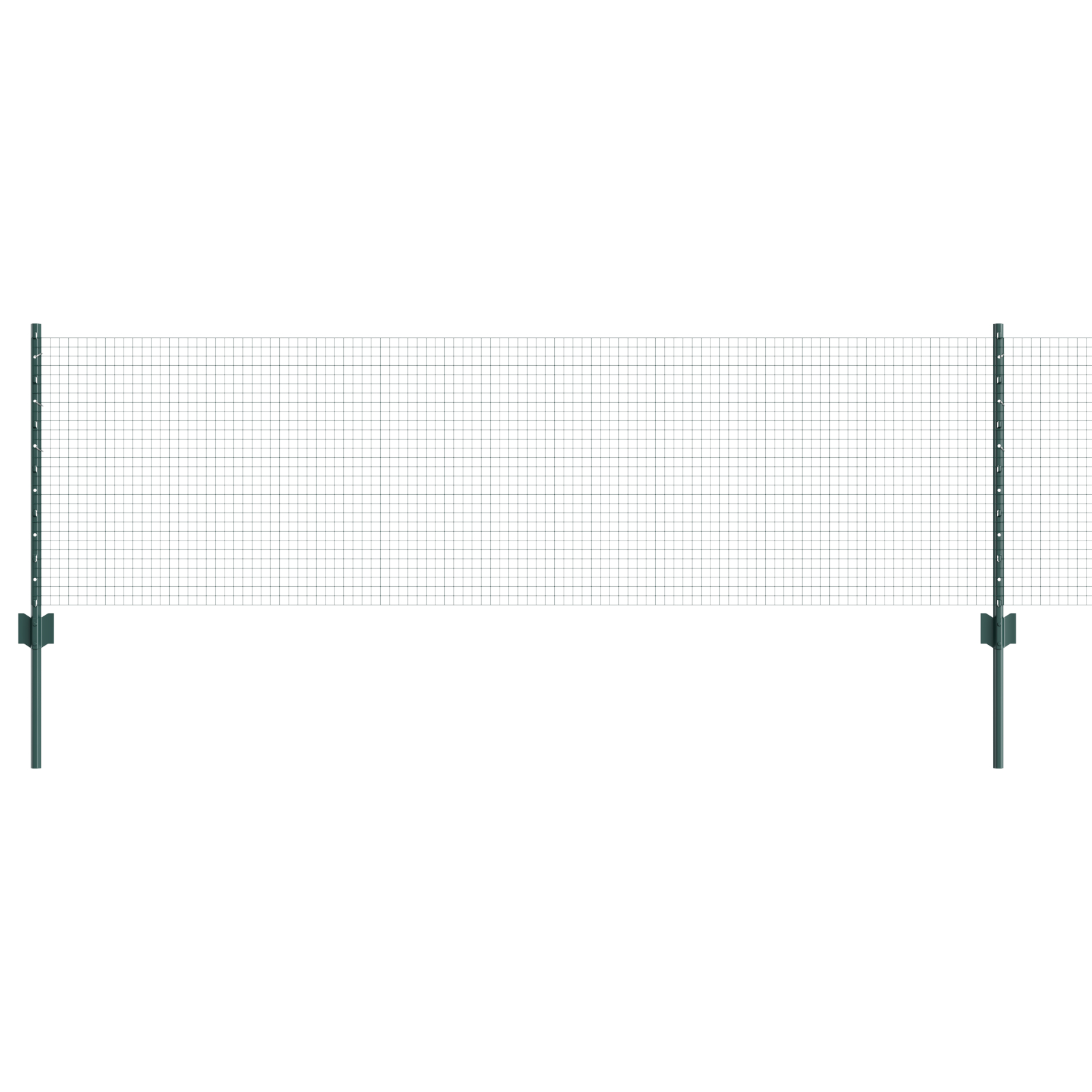 vidaXL Zid de sârmă sudată cu 5 stâlpi U verde 0.6x10 m metal